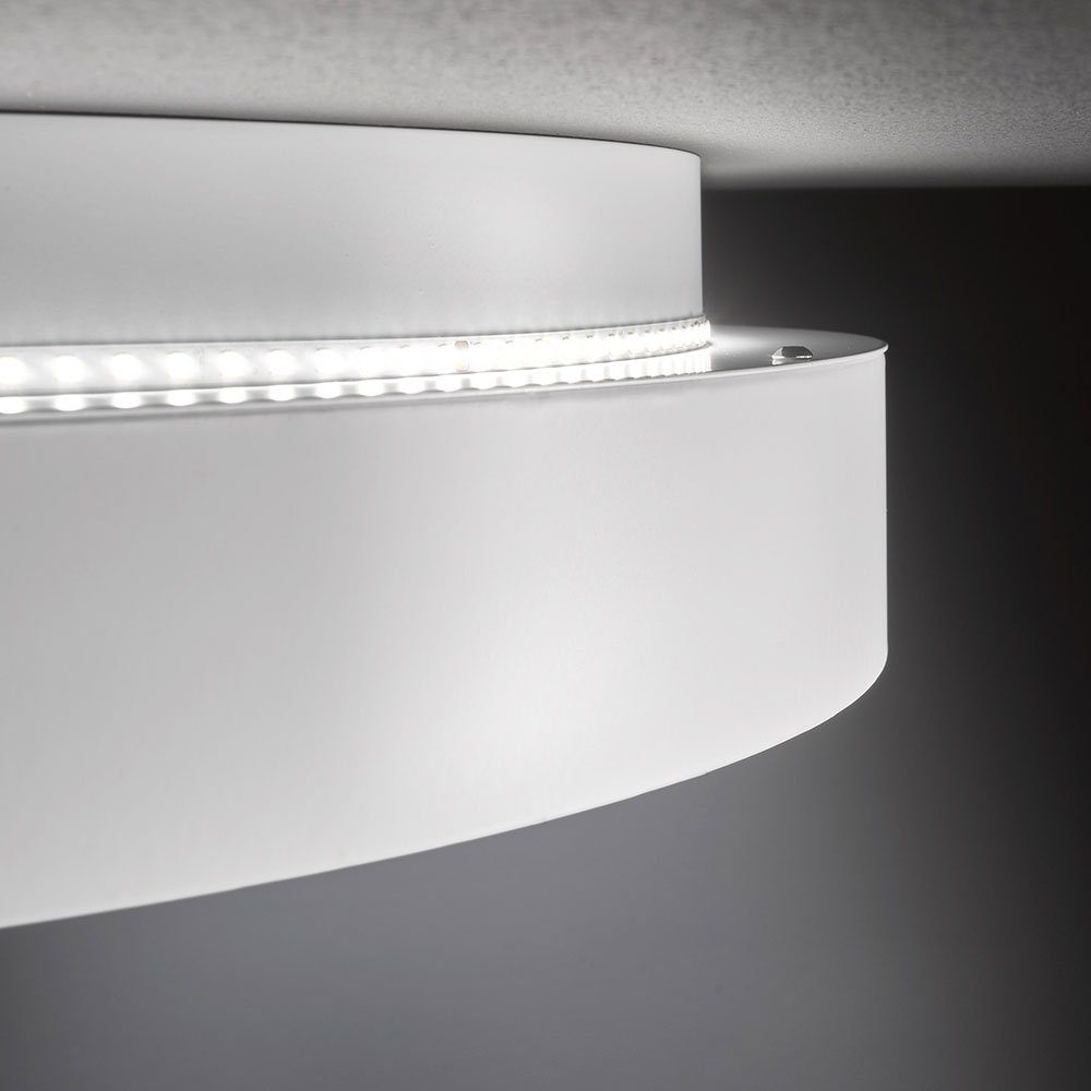 Deckenleuchte LED 3 Stufen Esszimmer weiß, WOFI Deckenlampe Warmweiß, LED verbaut, Metall LED-Leuchtmittel Dimmer fest Deckenleuchte,
