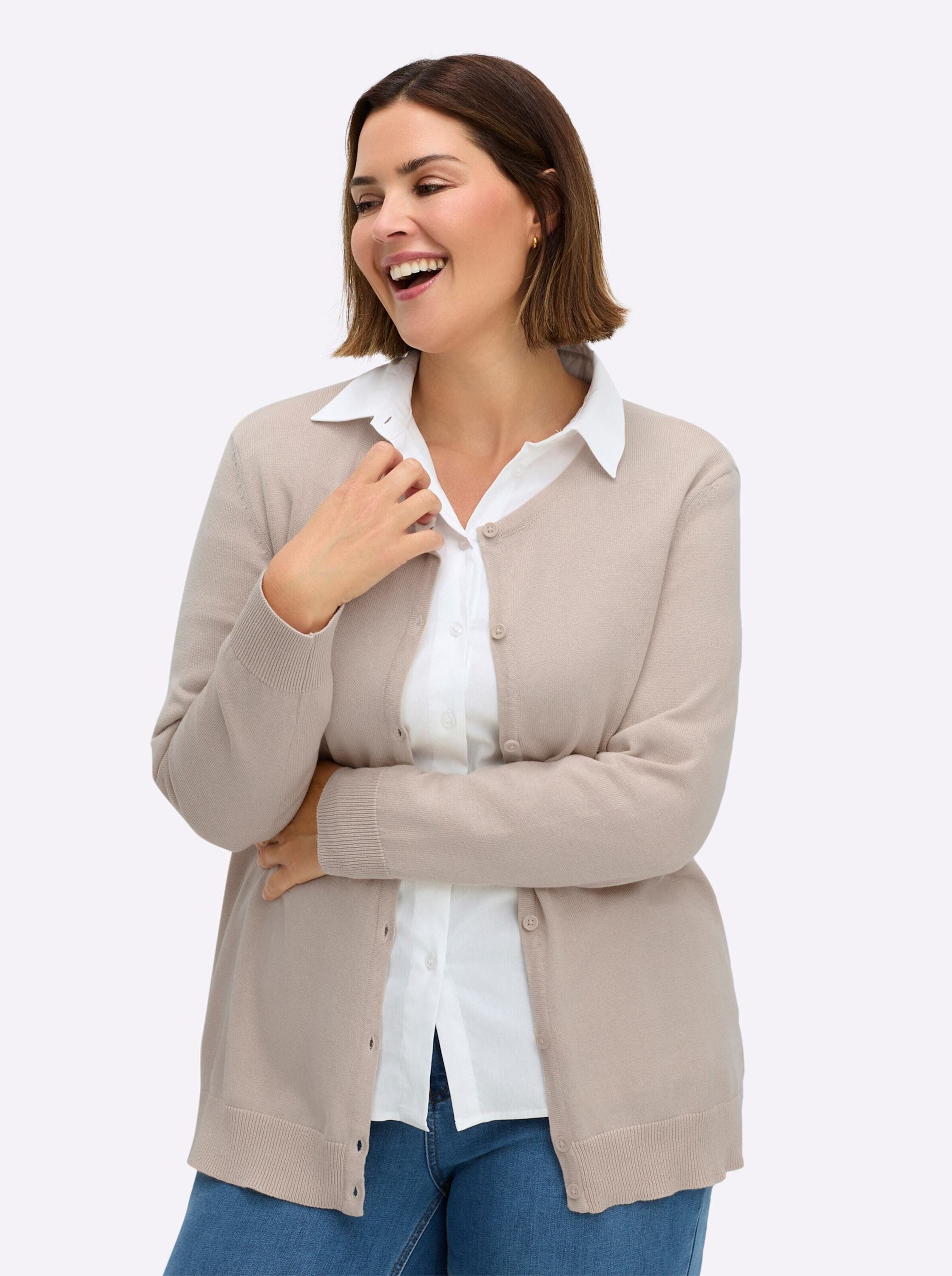 Sieh an! Strickjacke Strickjacke Langarm