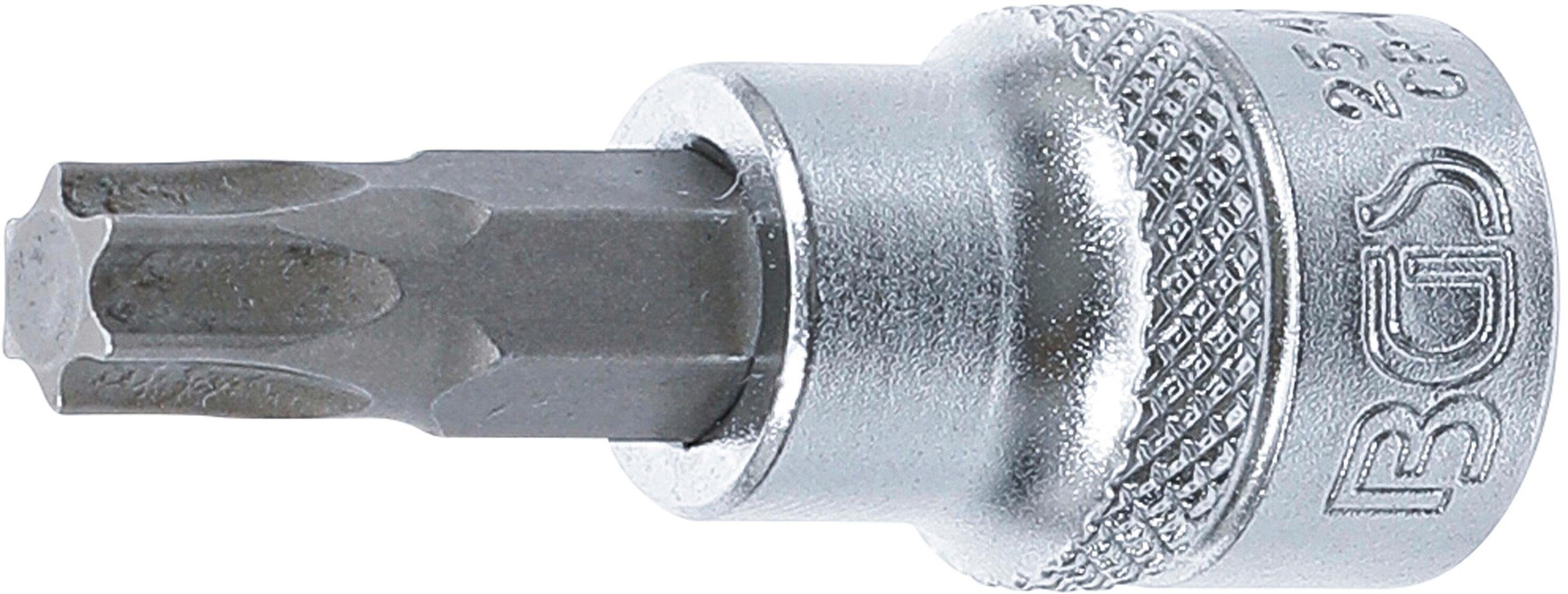 BGS technic Bit-Schraubendreher Bit-Einsatz, Antrieb Innenvierkant 10 mm (3/8), T-Profil (für Torx) T45