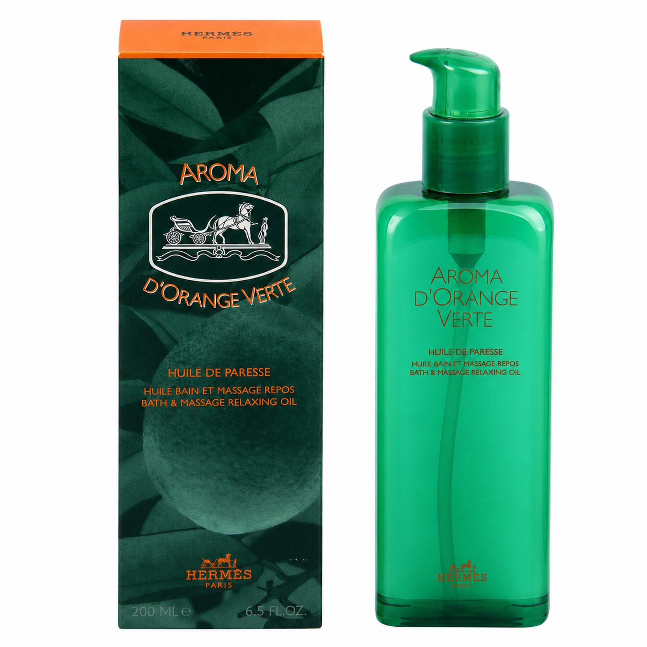 HERMÈS Badeöl HERMES AROMA D´ORANGE VERTE Bath und Massage Relaxing Oil 200 ml
