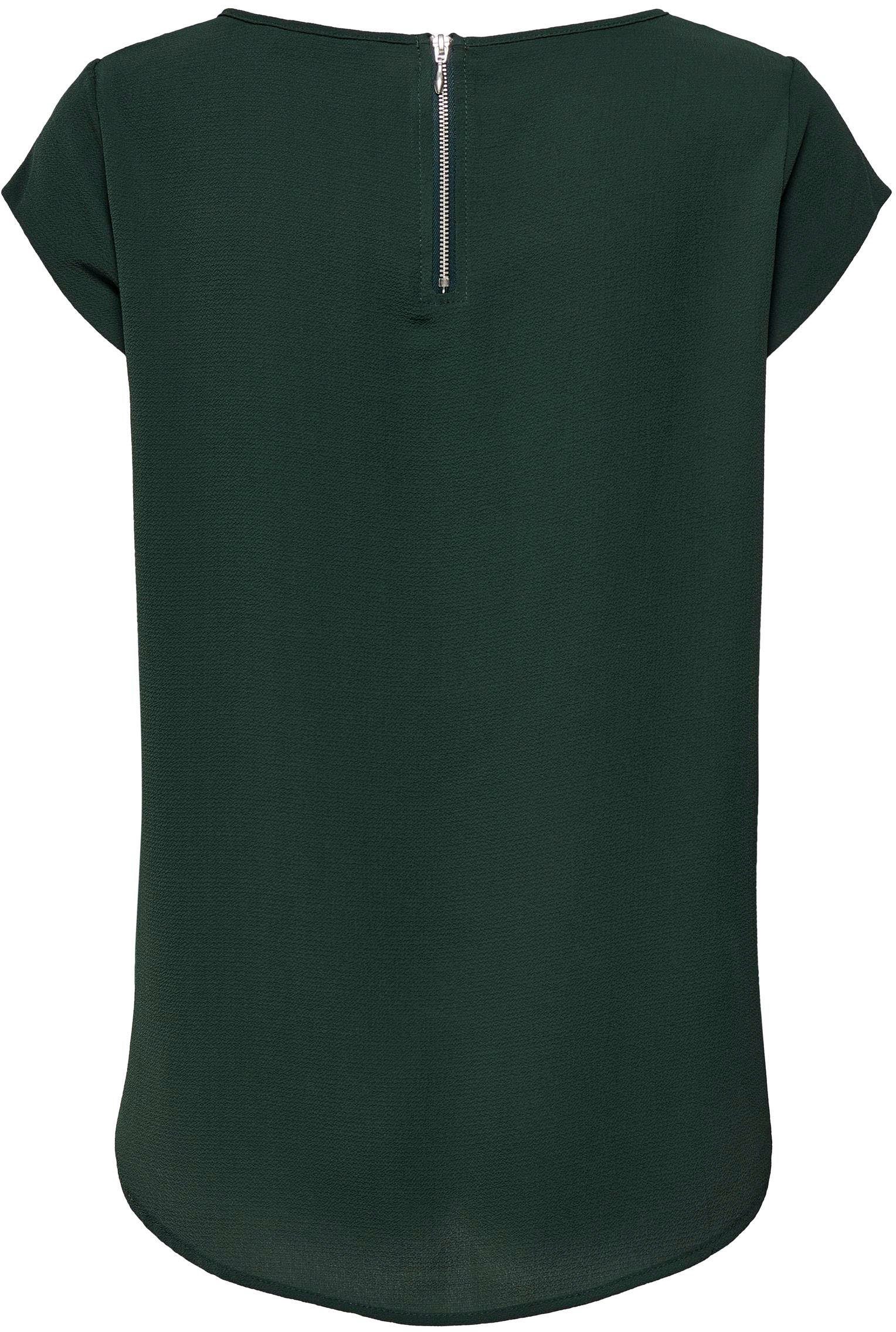 Gables ONLY NOOS ONLVIC Kurzarmbluse PTM S/S TOP SOLID Green