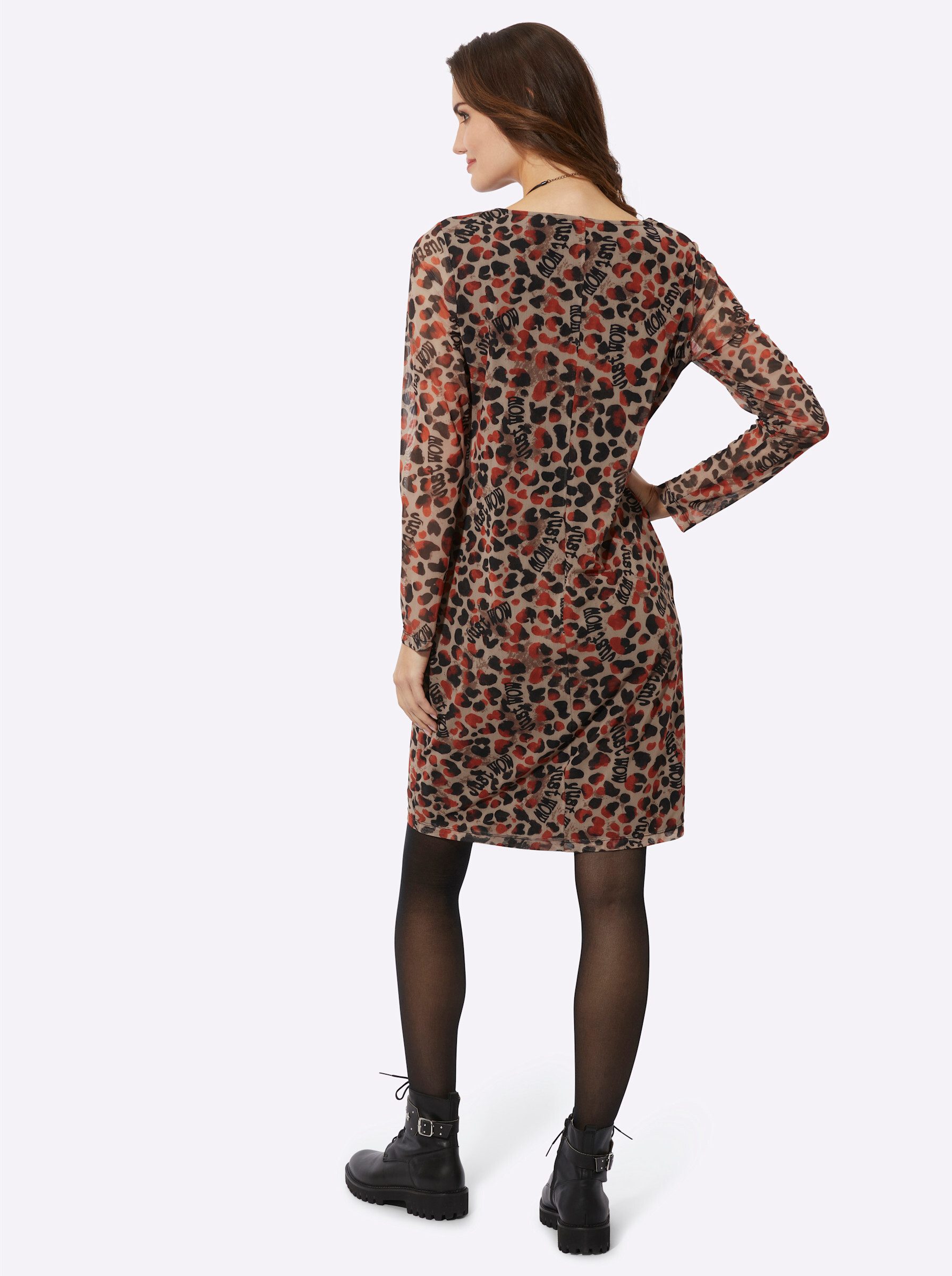 Witt Jerseykleid Mesh-Kleid Langarm