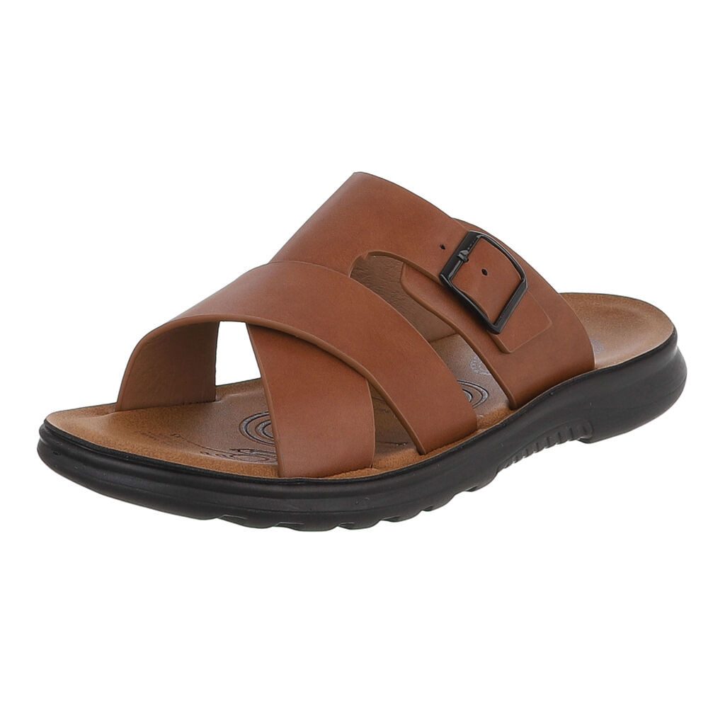 Coolwalk Herren Sandale mit Fersenriemen und Profilsohle Sandale (91918035) Flach Sandalen in Camel