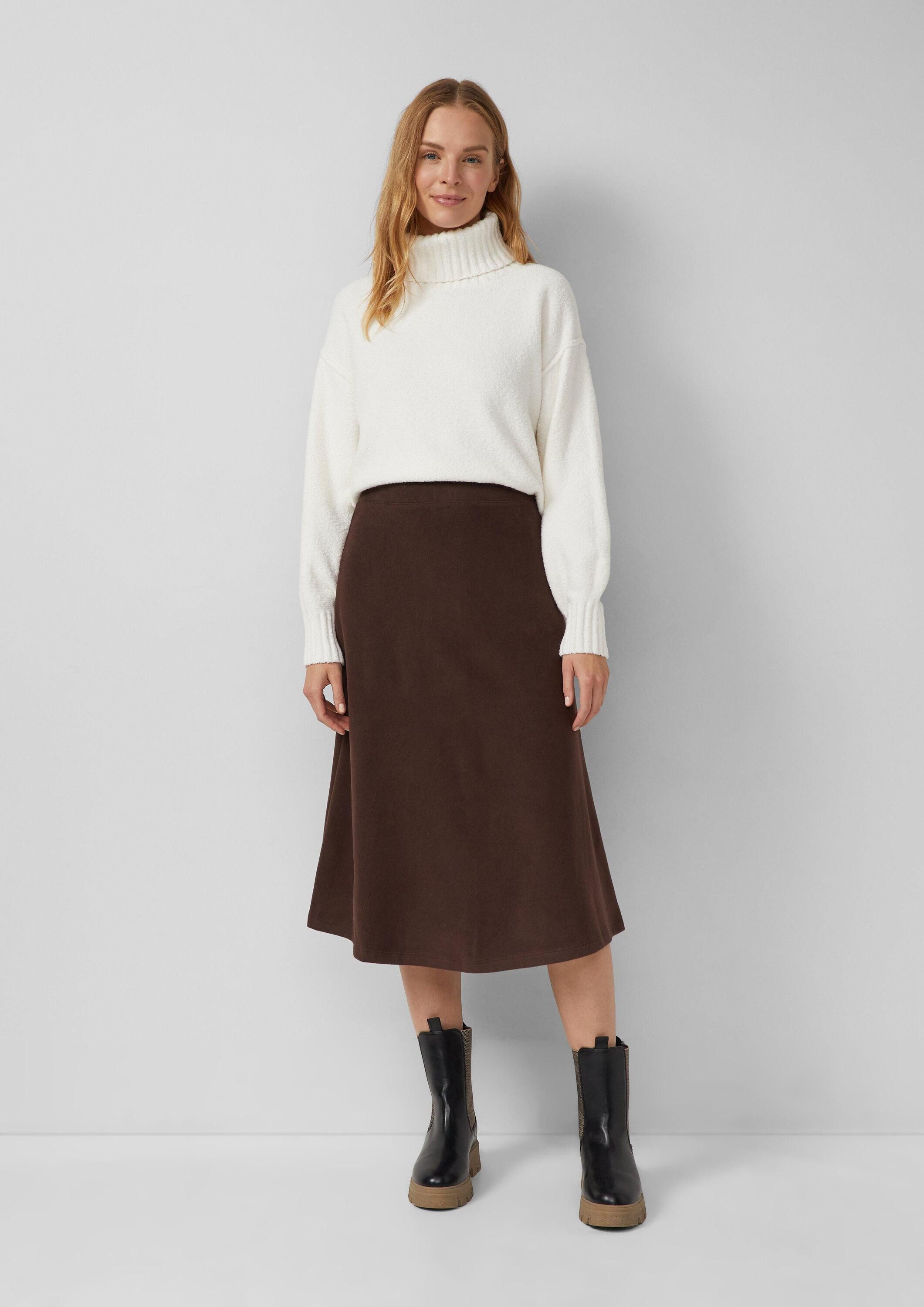 s.Oliver Midirock Rock Ausgestellter Midi-Rock aus leichtem Sweat