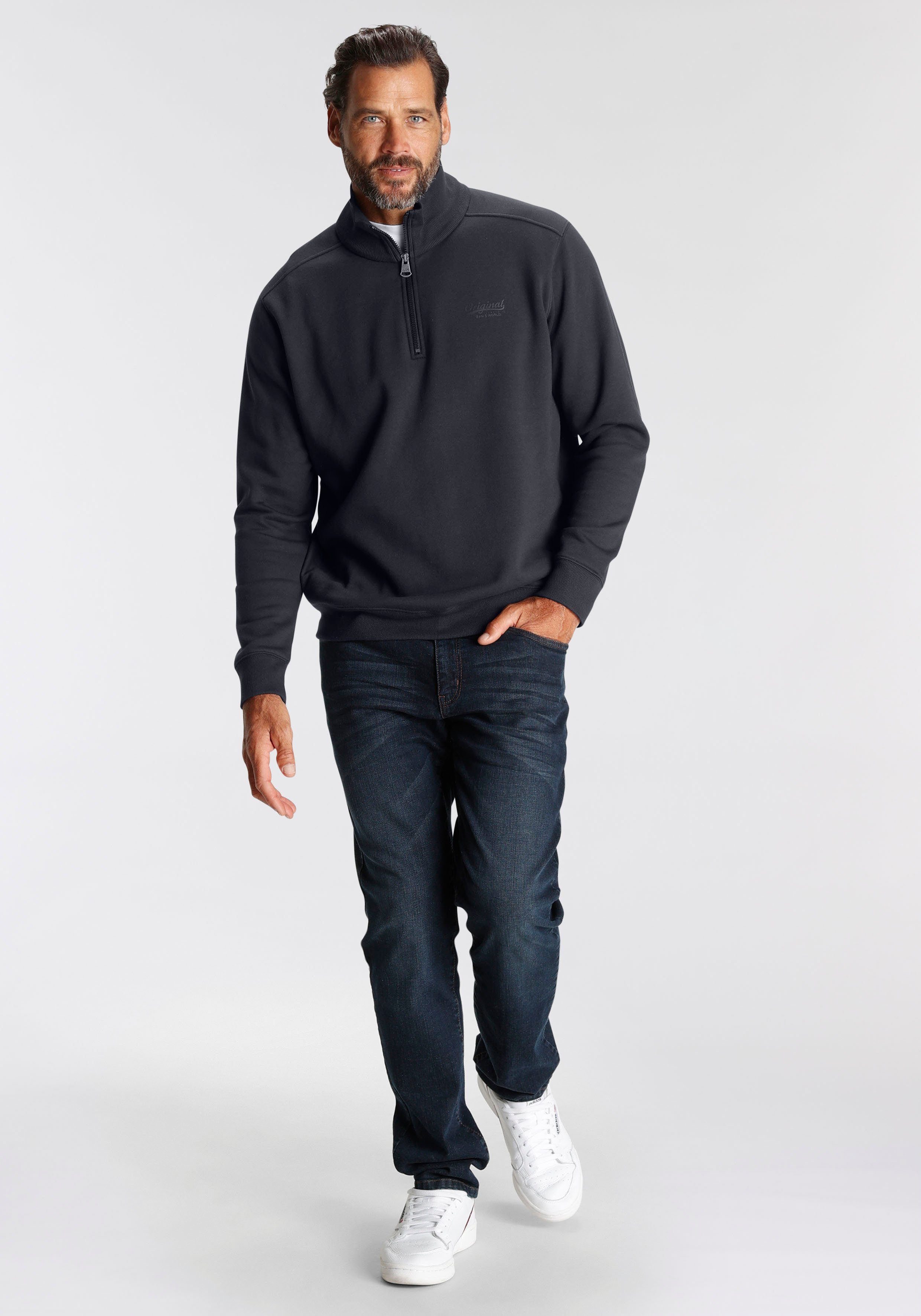 Man's World Sweatshirt mit Troyerkragen, normale Passform, auch in großen Größen – Bild 3 von 5
