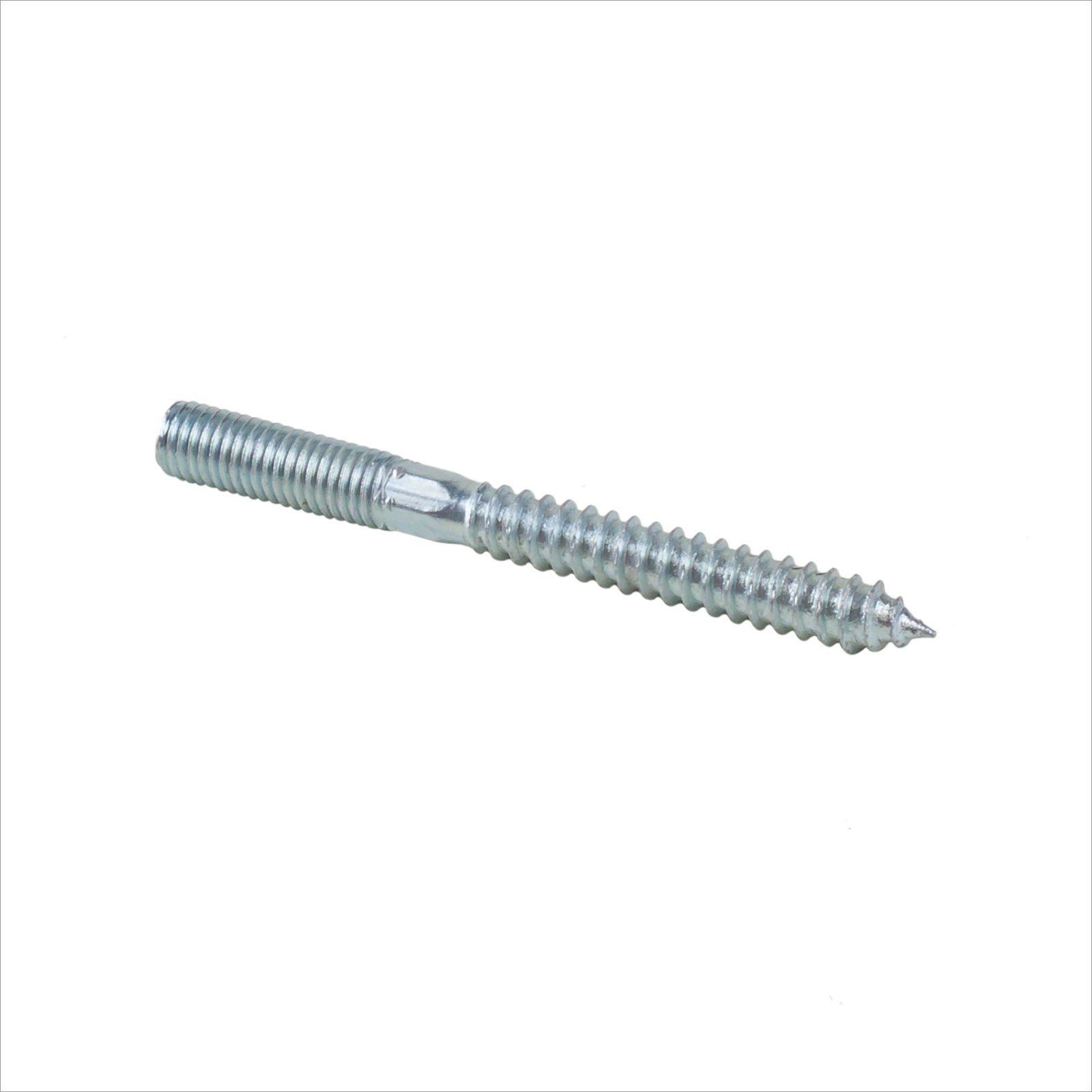 Symbionet Stockschraube Stockschraube M10 x 60 mm Gewinde Holzschraube Stahl verzinkt, (1 St)