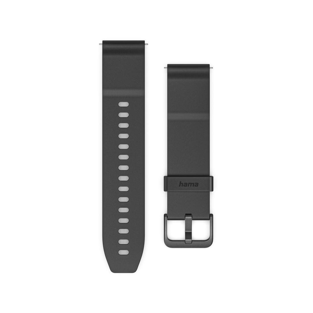Hama Smartwatch-Armband Bezahlarmband NFC kontaktlos bezahlen für Uhr/Smartwatch 22 mm Schwarz