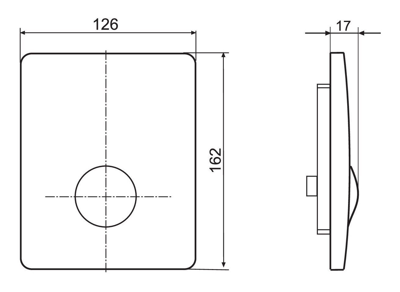 Villeroy & Boch Betätigungsplatte ViConnect Installationssysteme, WC 2-Mengen-Spülung 162 x 128 x 62 mm