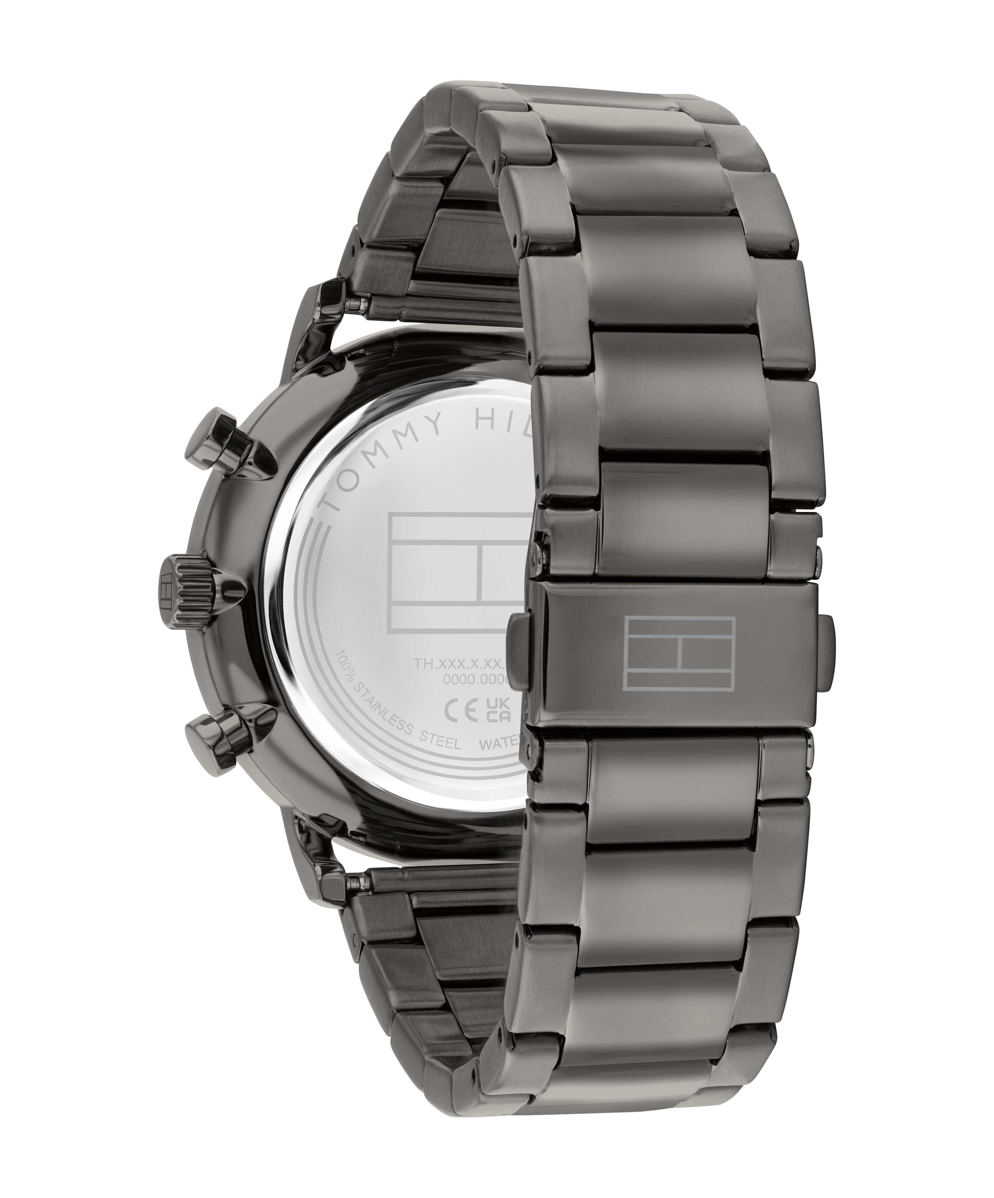 Tommy Hilfiger Multifunktionsuhr LEGEND 1710707, Quarzuhr, Armbanduhr, Herrenuhr, Edelstahlarmband, analog, Tag