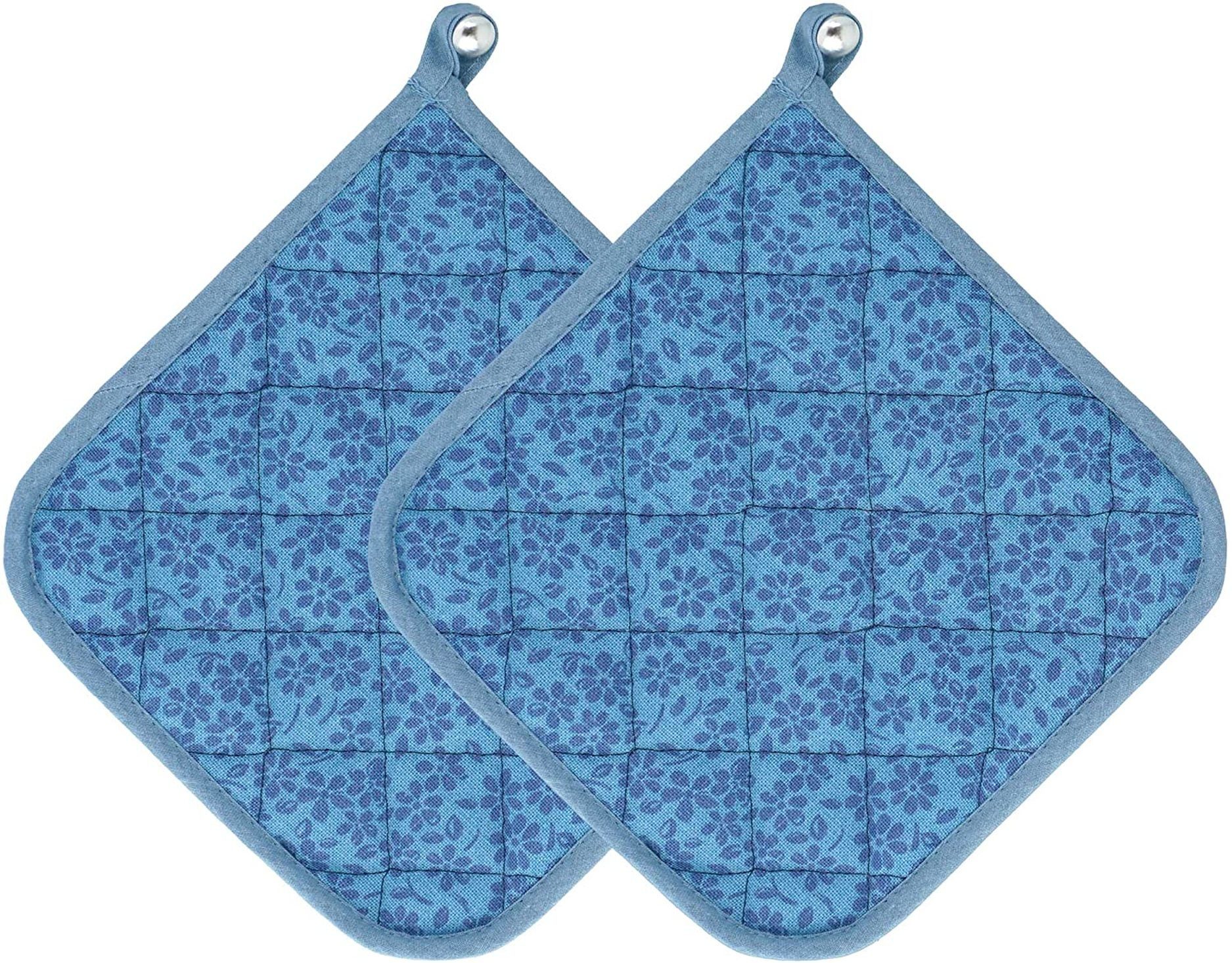 Lashuma Topflappen Kornblume, (Set, 2-tlg), Topfuntersetzer aus Baumwolle, günstig online kaufen