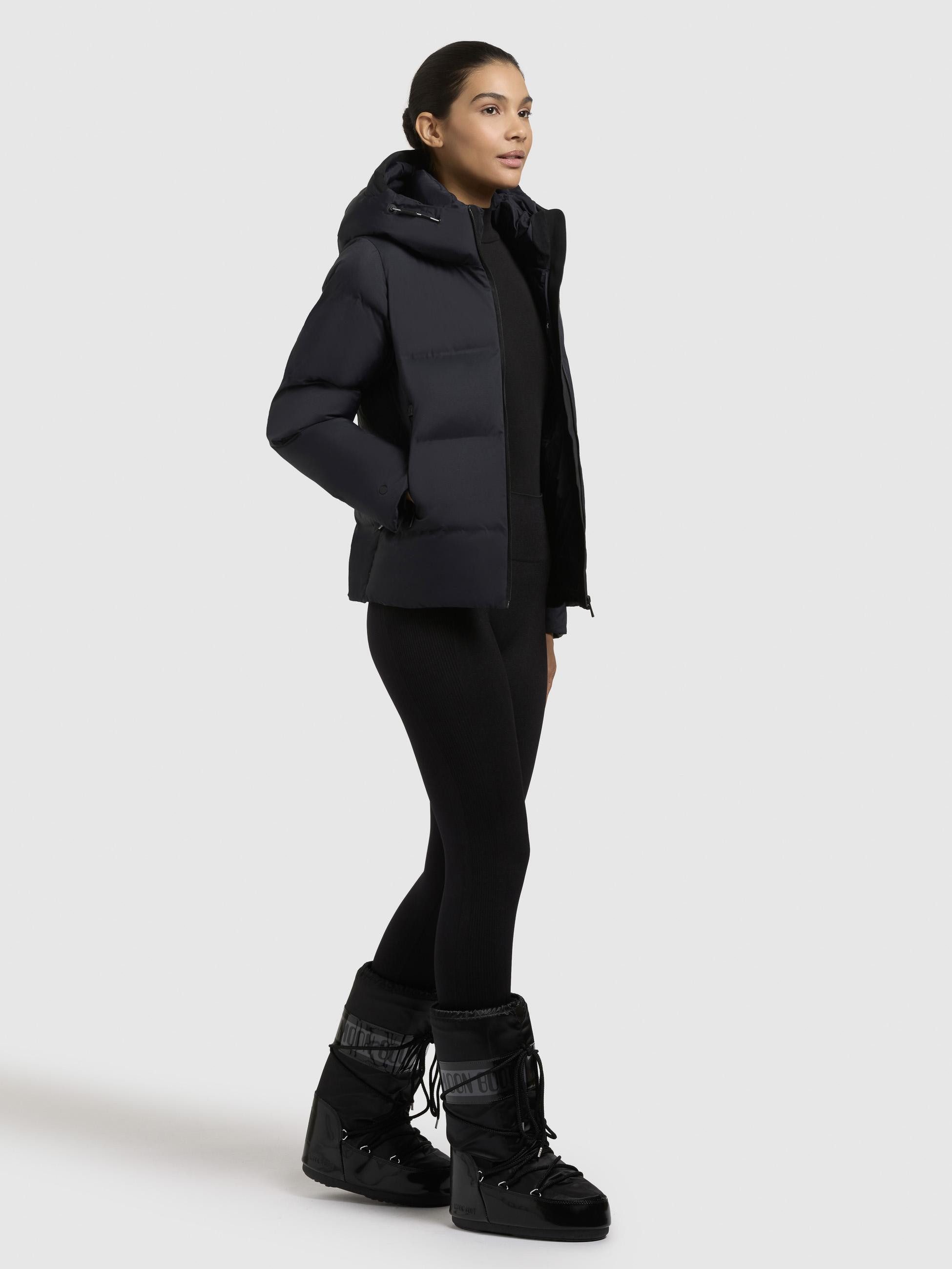 khujo Winterjacke Liev-YM Warme gesteppte Damen Kapuzenjacke