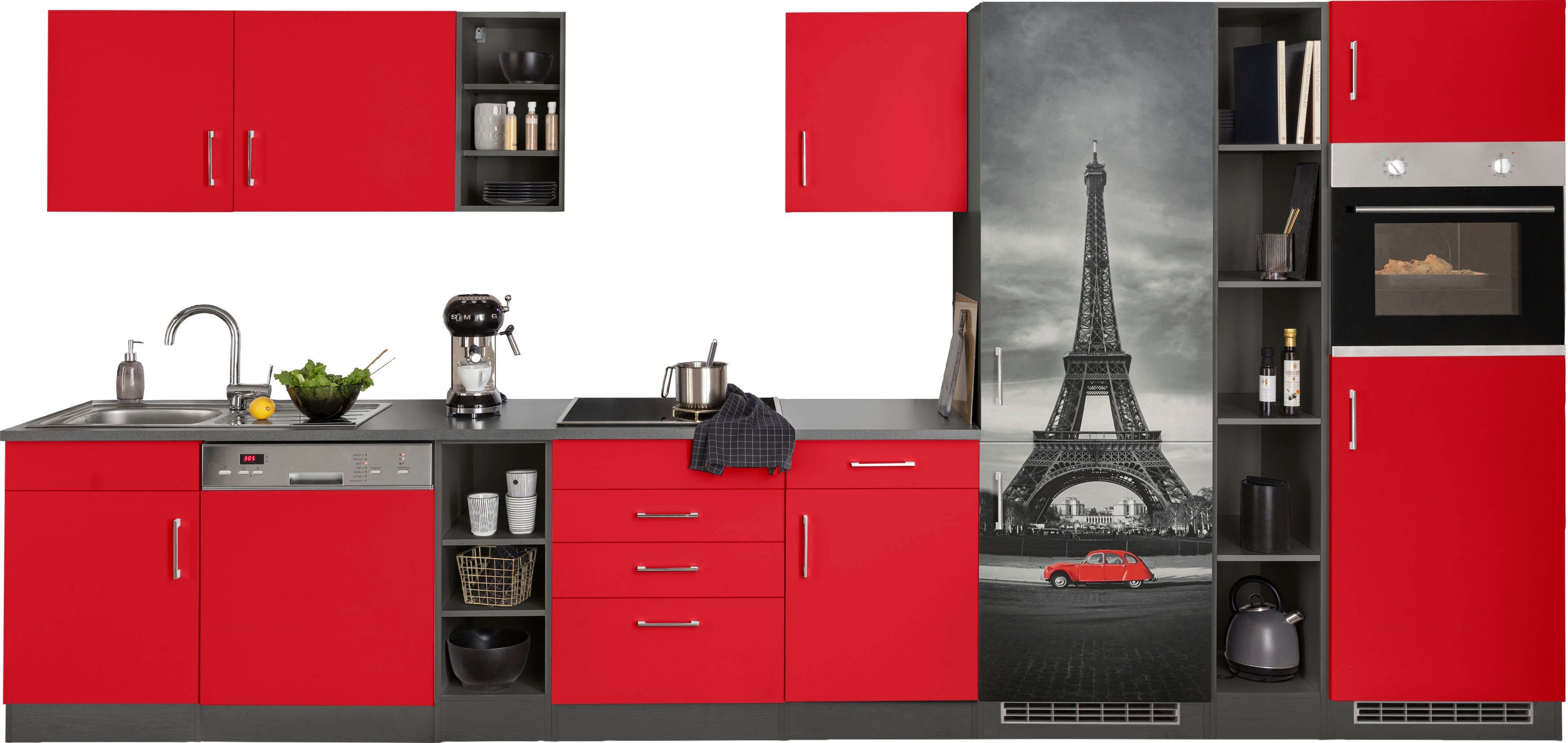KOCHSTATION Кухниzeile KS-Paris, ohne E-Geräte, Breite 400 cm