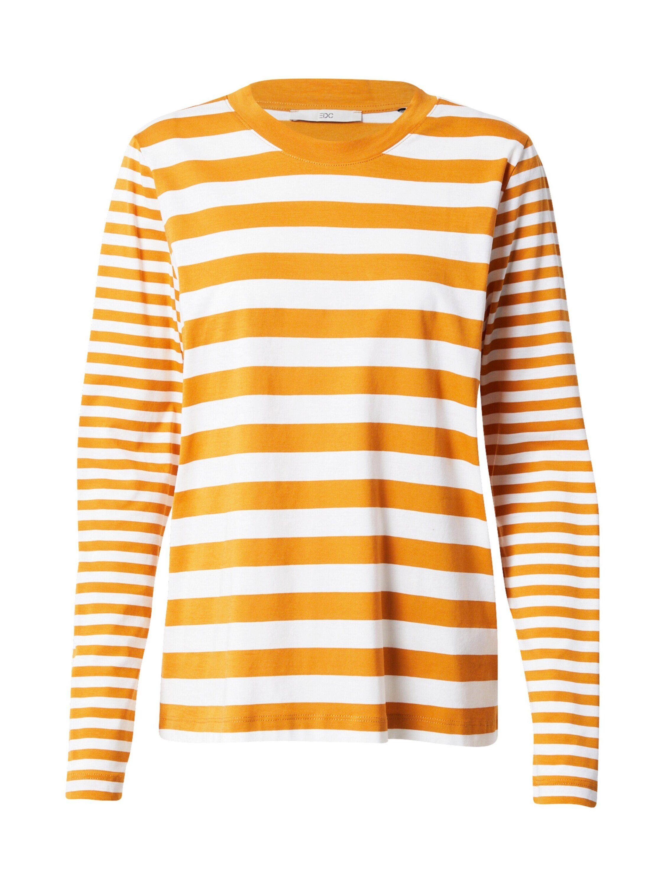 yellow Langarmshirt (1-tlg) honey Details Esprit Plain/ohne