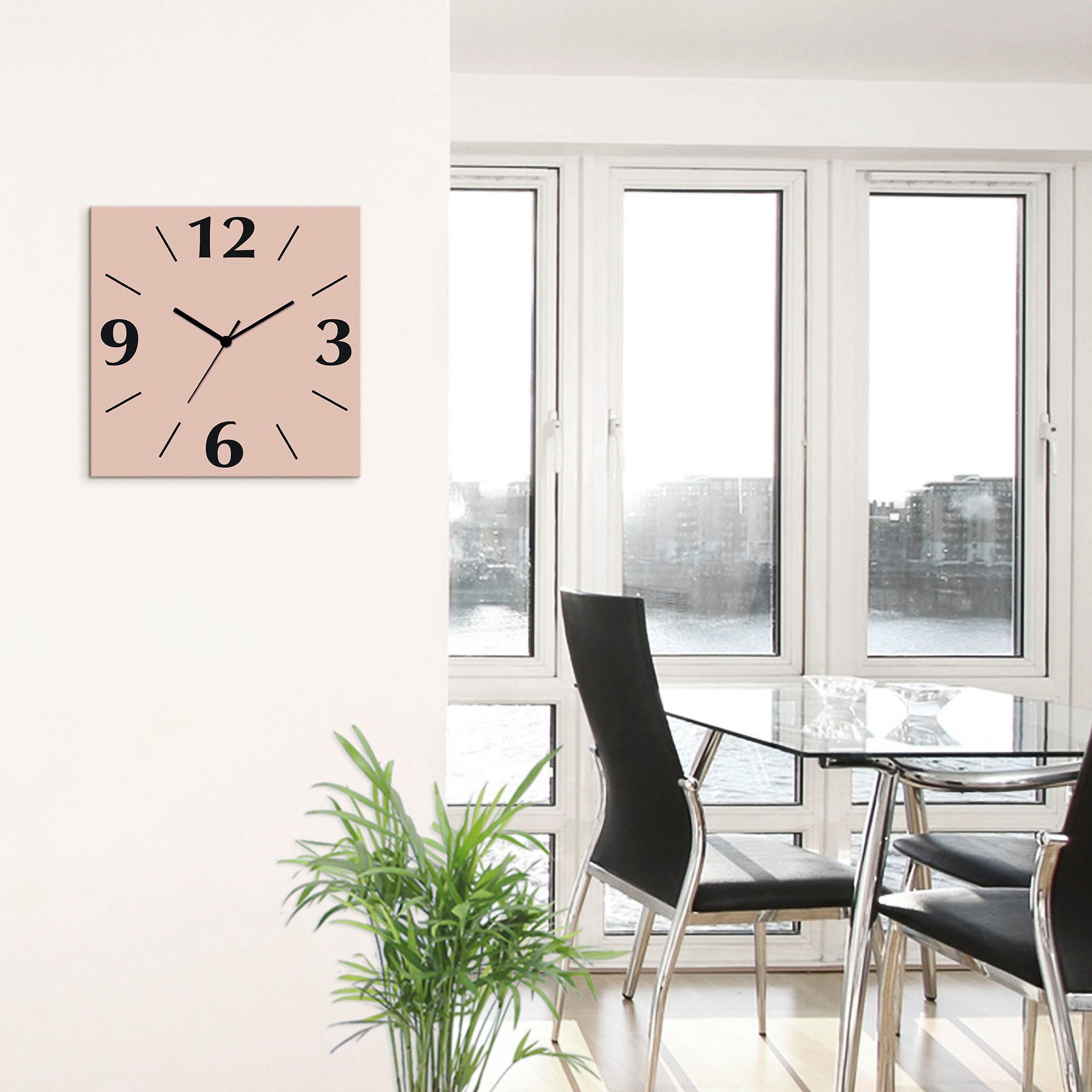 Artland Wanduhr Uni Trendfarben (wahlweise mit Quarz- oder Funkuhrwerk, lautlos ohne Tickgeräusche)