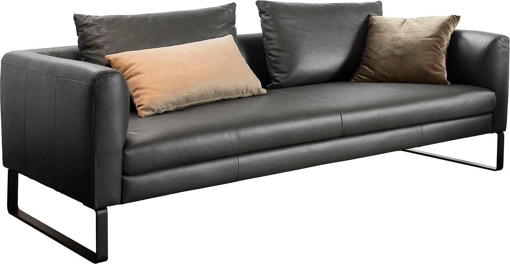 3C Candy 3-Sitzer Avola Designsofa mit Lederbezug, tolle Verarbeitungsdetails, bequem und komfortabel