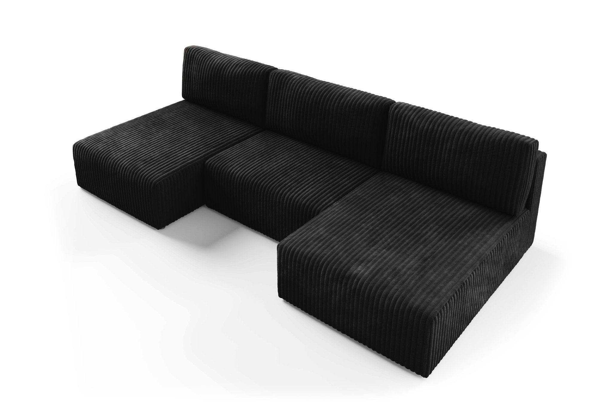 Fun Möbel Wohnlandschaft Sofa FUN ALEGRIA mit Schlaffunktion in Velourstoff Tilia, Rundumbezug, mit Bettkasten