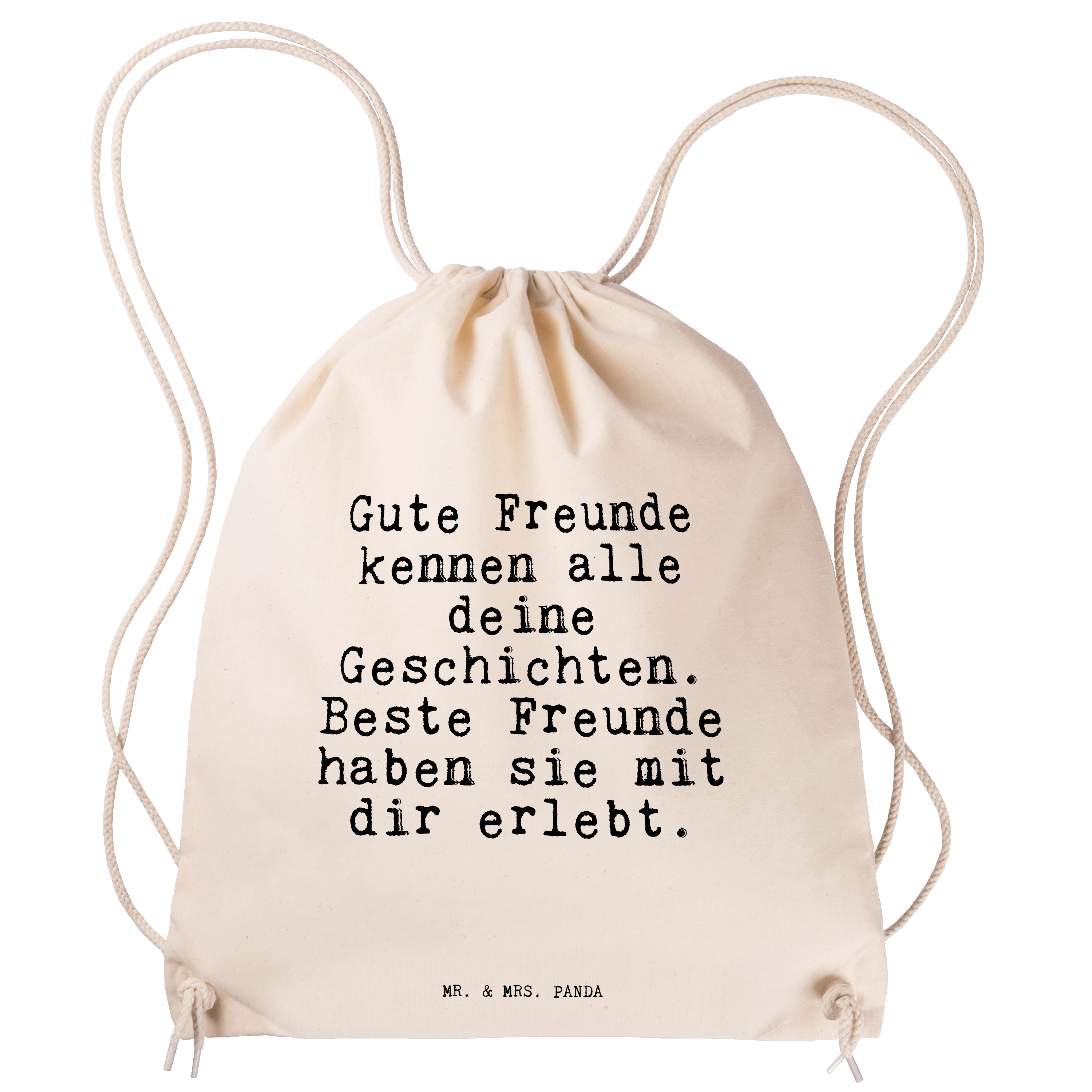 Mr. & Mrs. Panda Sporttasche »Gute Freunde kennen alle... Transparent