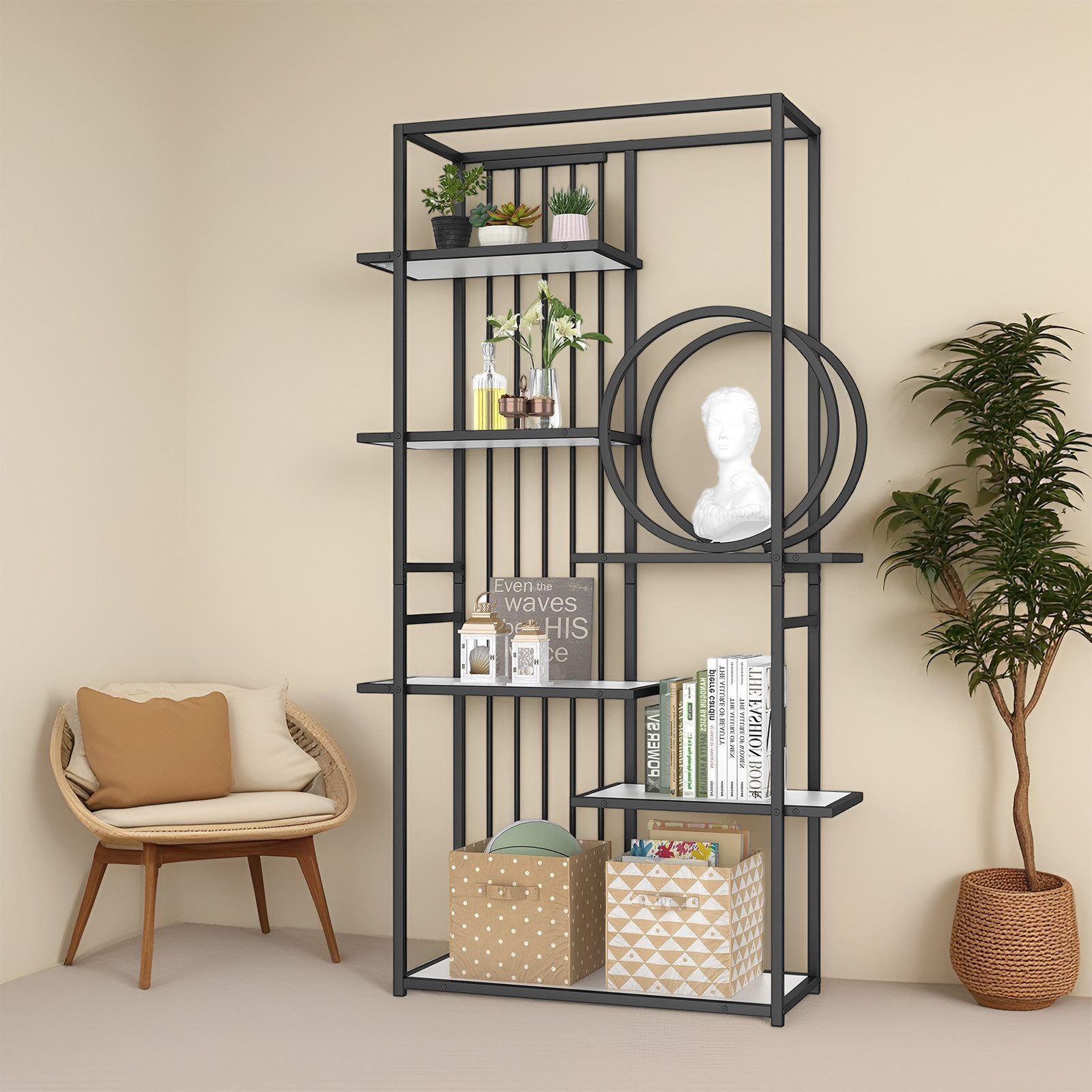 MODFU Bücherregal Wandregal, Modernes Metallregal - günstig online kaufen