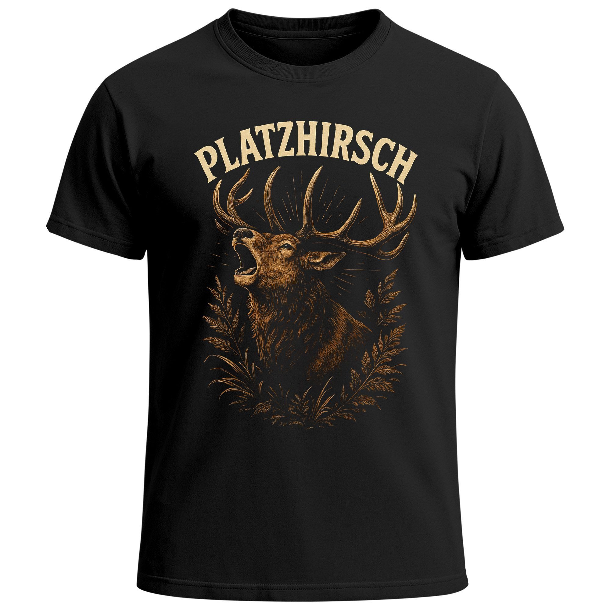 Print-Shirt Herren T-Shirt für das Oktoberfest Platzhirsch Fun-Shirt