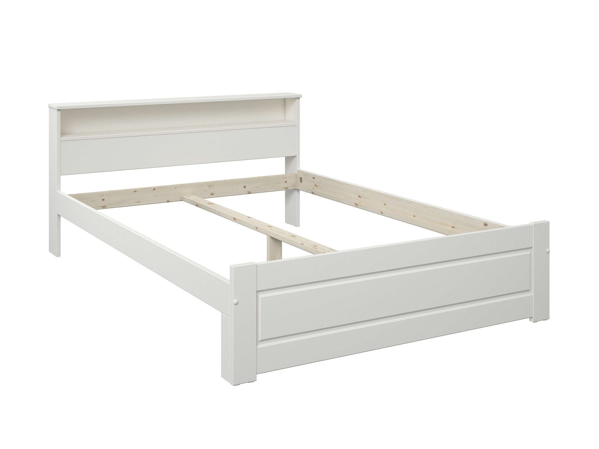 OTTO home Massivholzbett FLAVION, TOPSELLER! Jugendbett, FSC® zertifizierte massive Kiefer (Breite: 140), Qualitätsprodukt, Regal, Kassettenoptik, Schublade opt – Bild 2 von 5