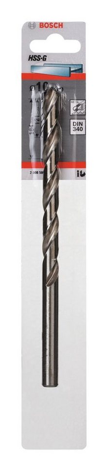 Thumbnail - BOSCH Metallbohrer, HSS-G (DIN 340) - 10 x 121 x 184 mm - 1er-Pack