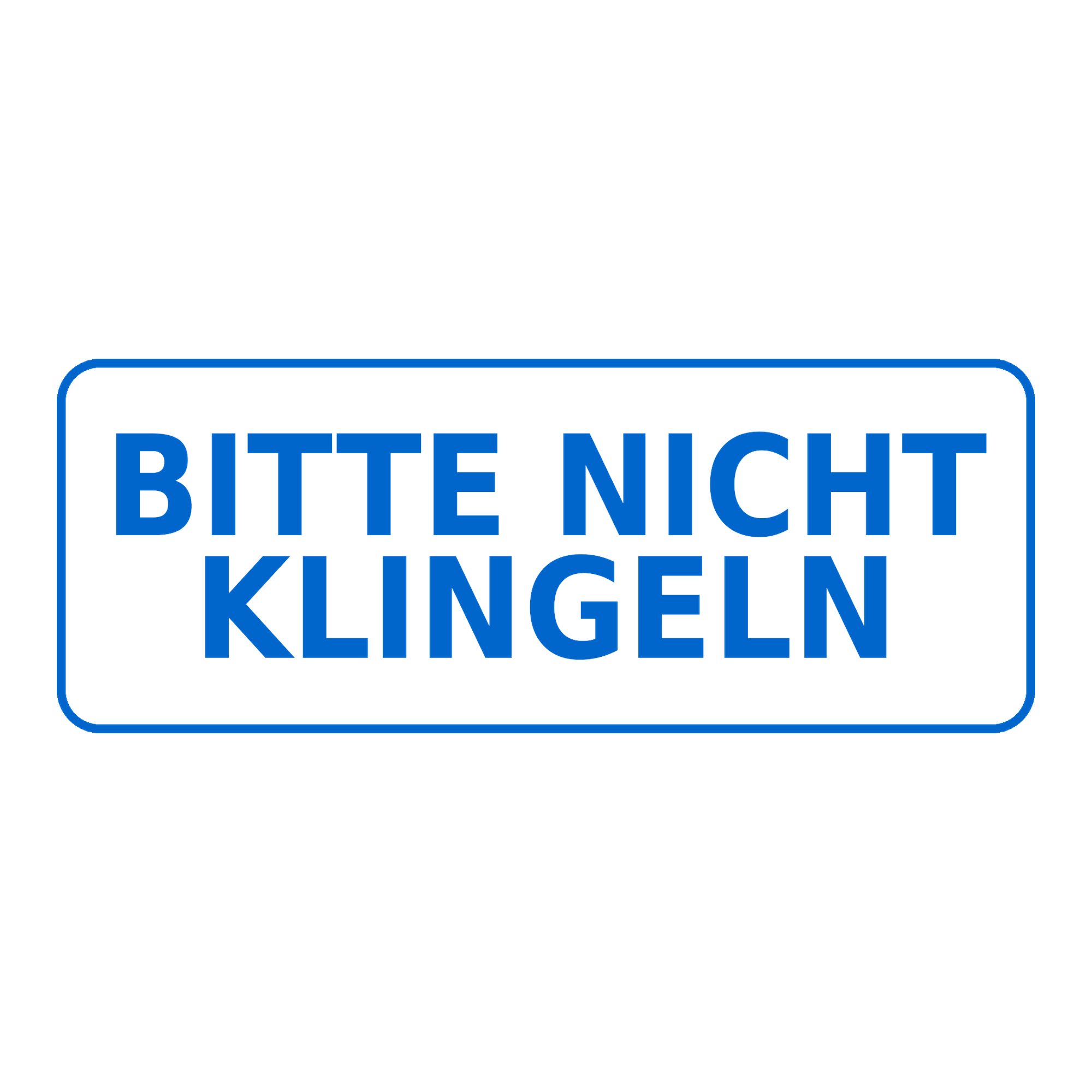 Nomiro Hinweisschild NOMIRO Türschild Hinweisschild Bitte nicht klingeln 15x6 cm - Kunststo, (1 St), selbstklebend, lasergraviert