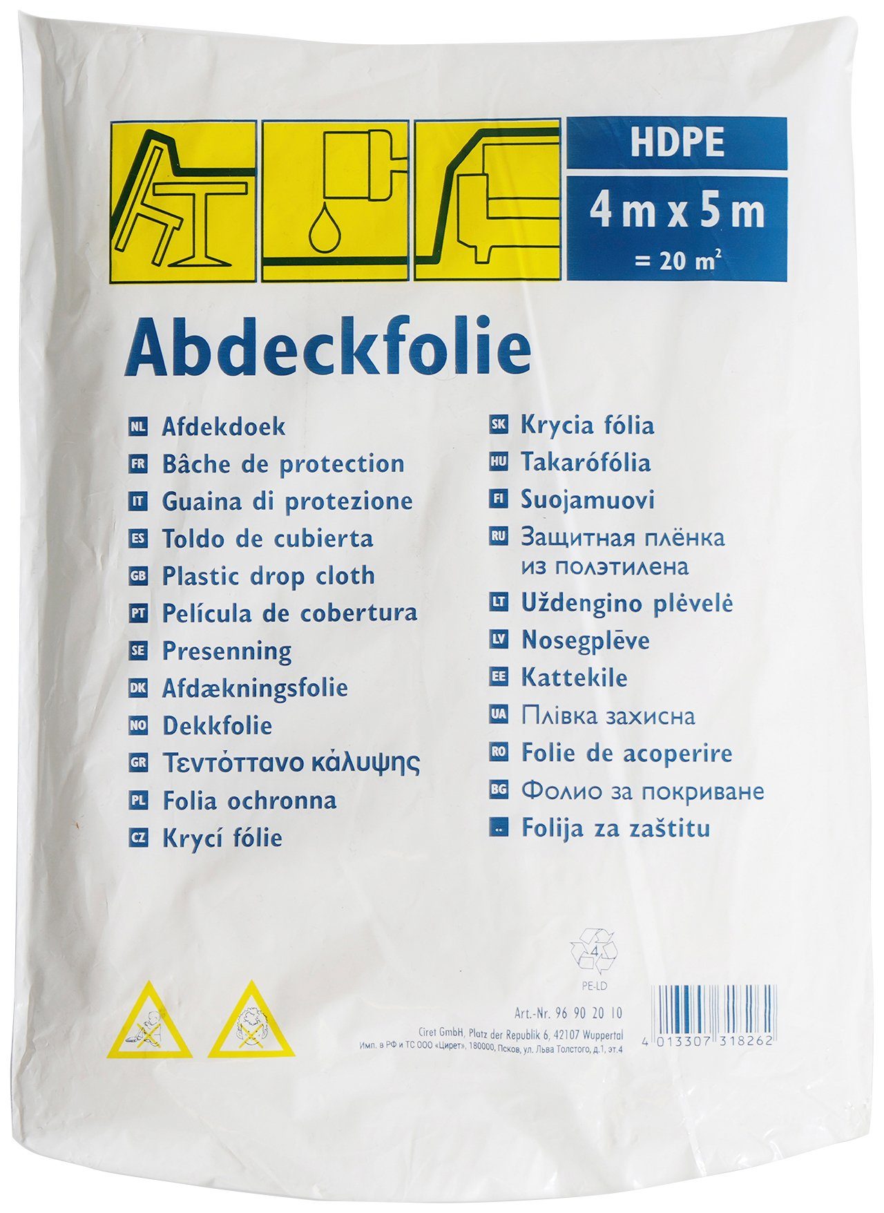Schutzfolie Abdeckfolie transparente Staubschutzfolie