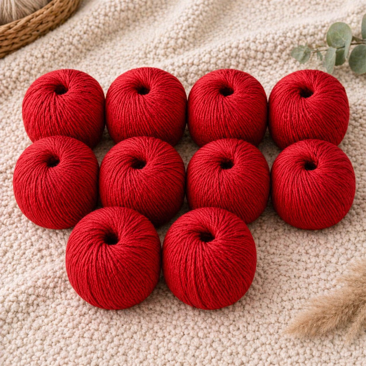 Nomiro 10er Set Luxus-Mischgarn - 500g Wolle - weiches Webgarn 10x50g Häkelwolle, 600 m (Set, 10 Knäuel je 50 g - Gesamtgewicht 500 g) – Bild 4 von 5