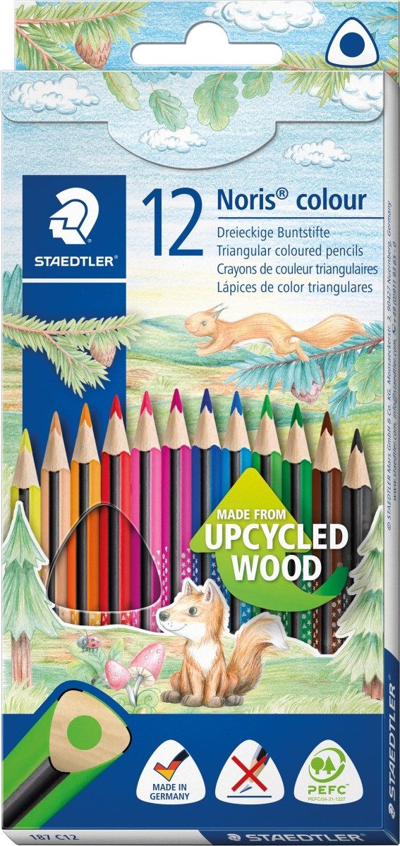 STAEDTLER Buntstift Farbstift Noris colour ca. 3mm farbig sortiert VE=12 Stück