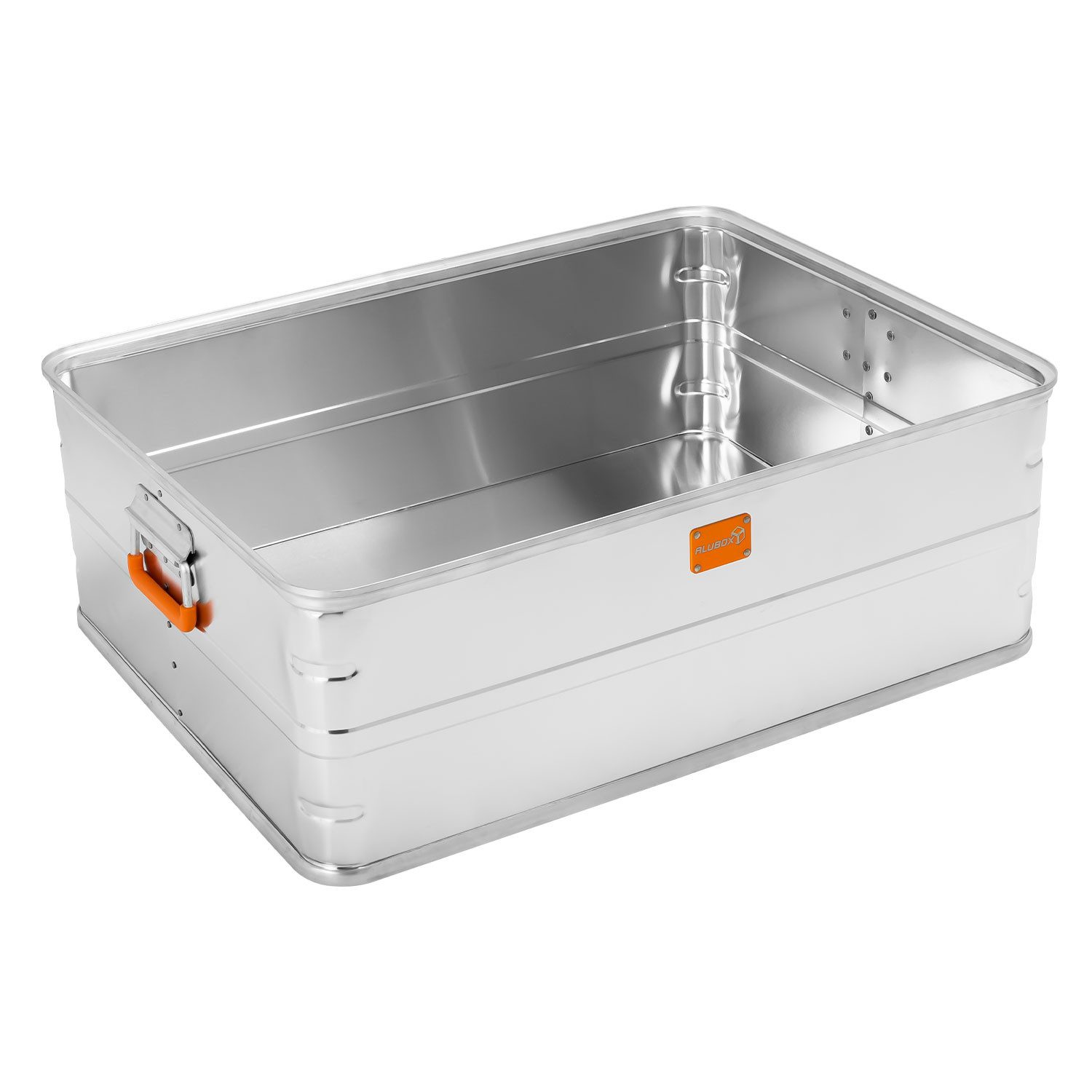 ALUBOX Aufbewahrungsbox Lagerbox Stapelboxen (106 Liter), Größenübergreifend kombinierbare Stapelmöglichkeiten