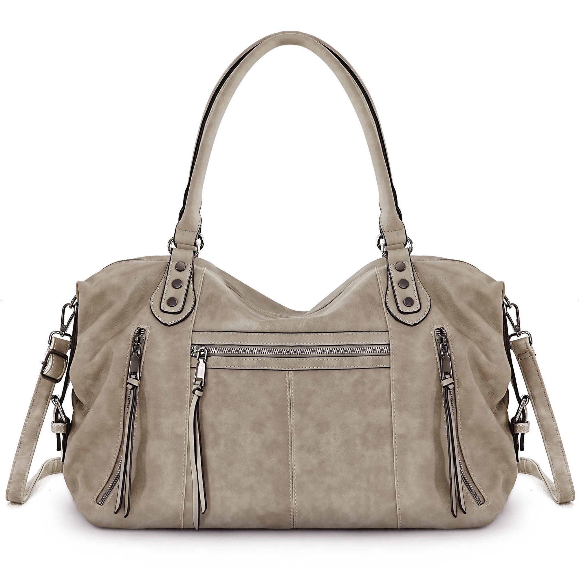 TANTOMI Handtasche Damenhandtasche Mittelgroße Crossbody Tasche, Mehreren Taschen, Vintage Shopper für Arbeit, Shopping, Alltag und Reisen