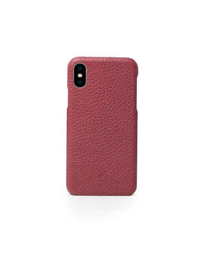 Beyzacases Smartphone-Hülle »Beyzacases Feder Leichte Leder-Clip Schutz-Hülle für iPhone X Xs Case Violet«