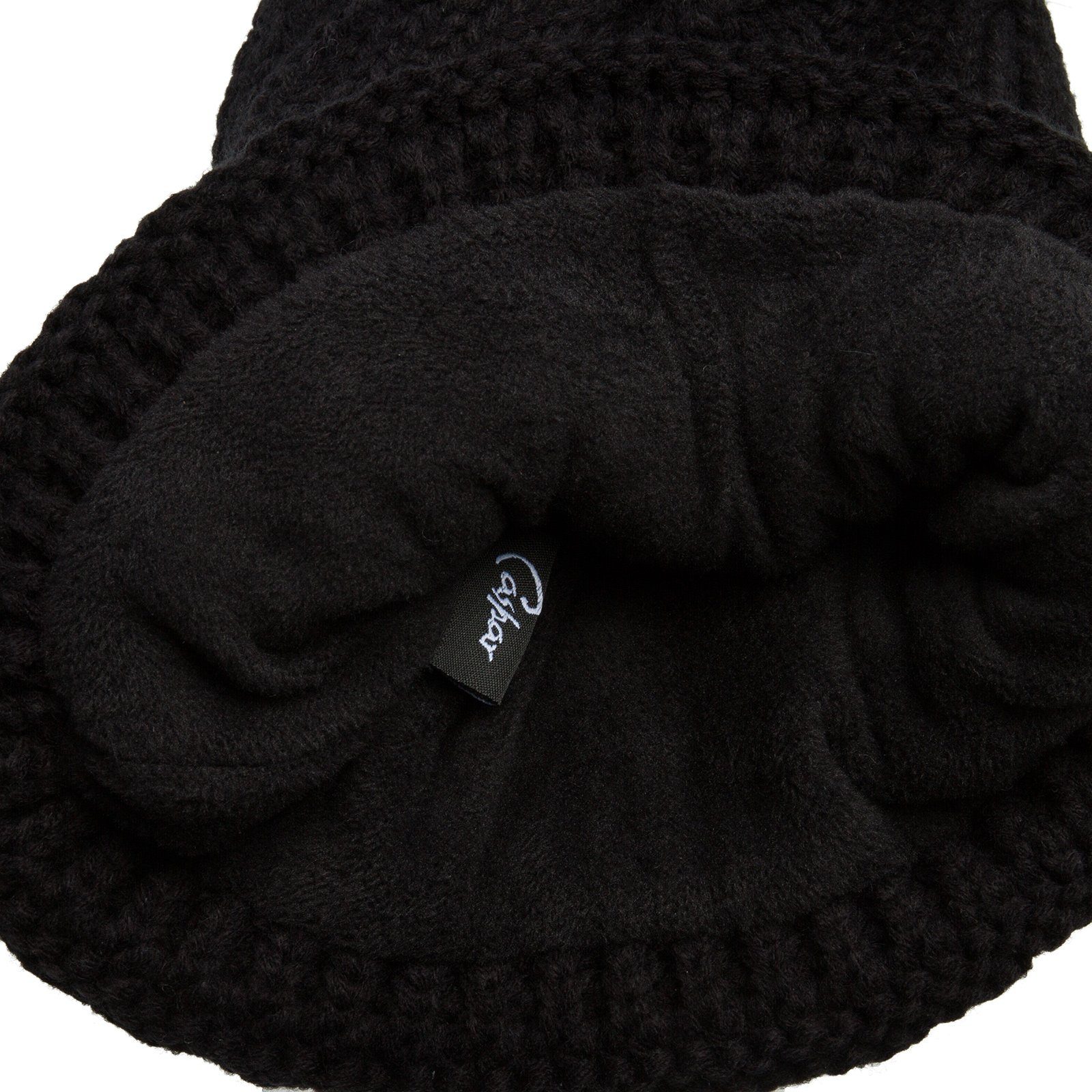 Caspar Bommelmütze MU163 Damen Strickmütze mit Kunstfell Bommel und klassis günstig online kaufen