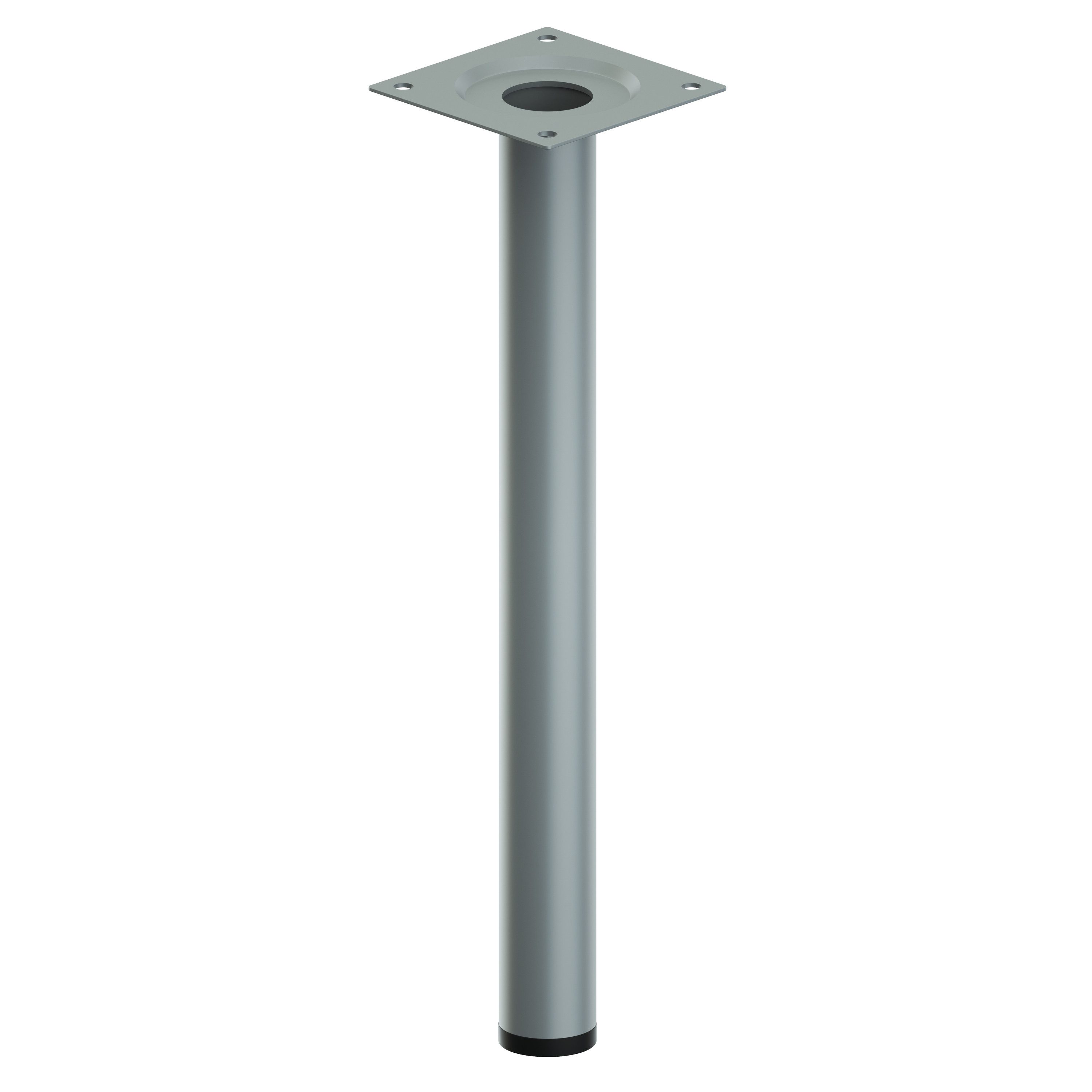 ib style Tischbein 4er Set Tischbein Ø 30 mm Silbermatt, Tischfüße - Möbelfüße