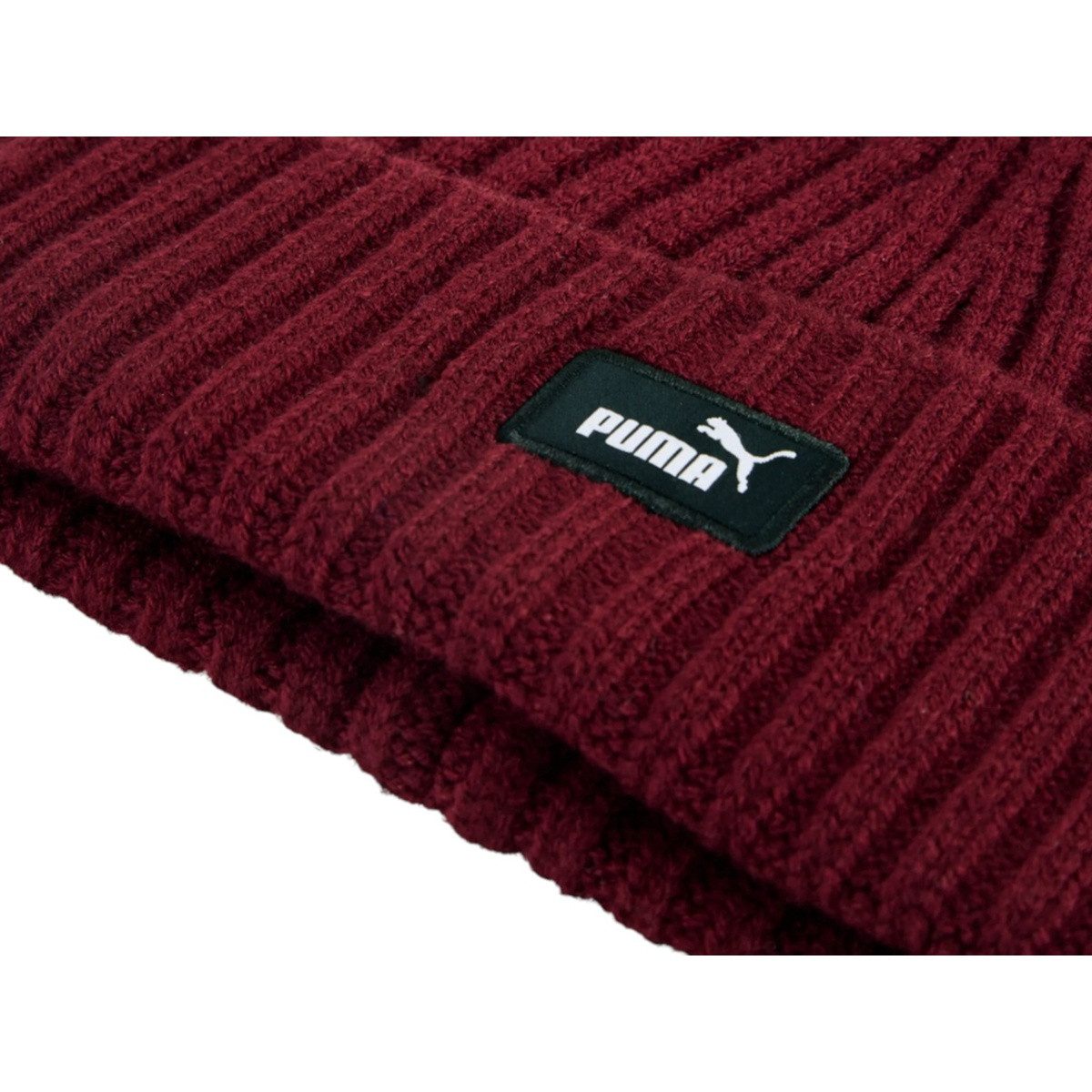 PUMA Strickmütze (Beanie) ESS Fisherman (Rippenstruktur) rot - 1 Stück