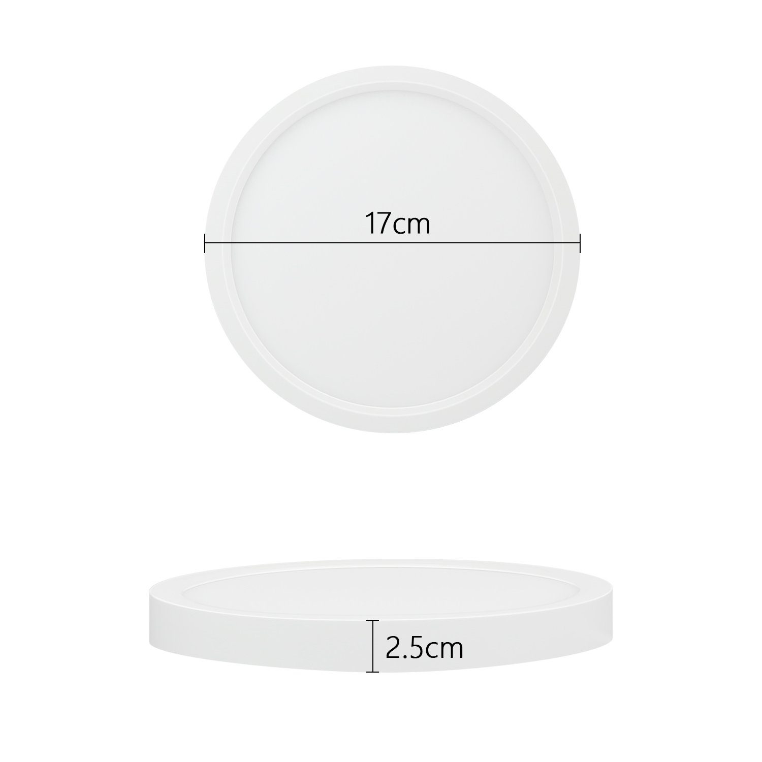ZMH LED Deckenleuchte Wohnzimmer Ø18/27 Modern Küchenlampe Flur Schlafzimmer, LED fest integriert, Warmweiß, 15W, 3000K, warmweiß, 18×18×2,4cm, kompakt – Bild 4 von 5