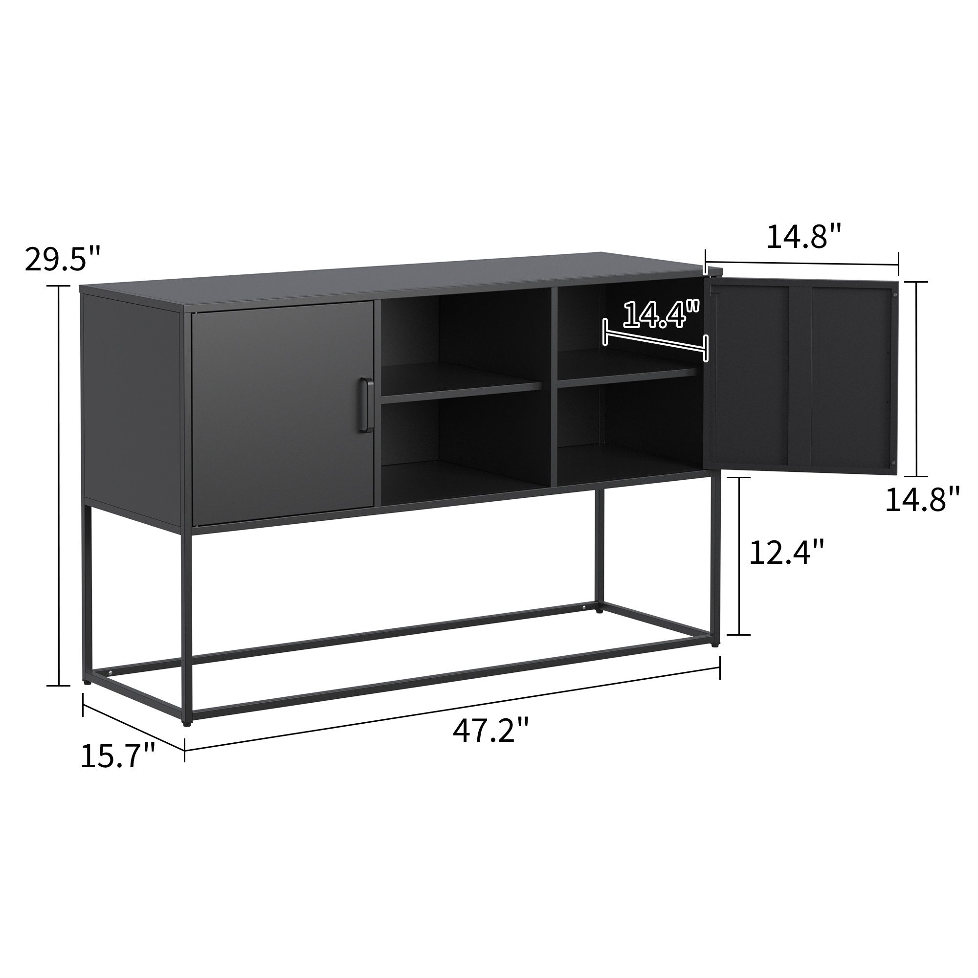 bizoemade Sideboard Modernes Buffet-Schränkchen mit 2 günstig online kaufen