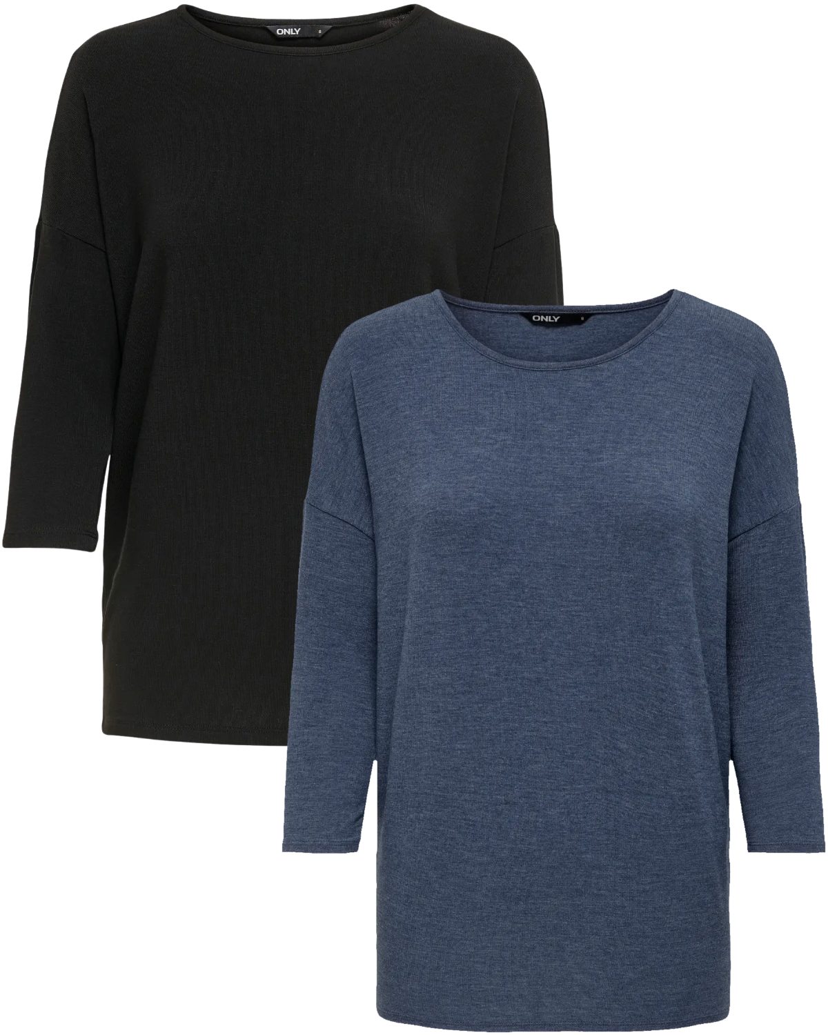 ONLY 3/4 Arm-Pullover (Set, 2er-Pack) Locker geschnitten günstig online kaufen