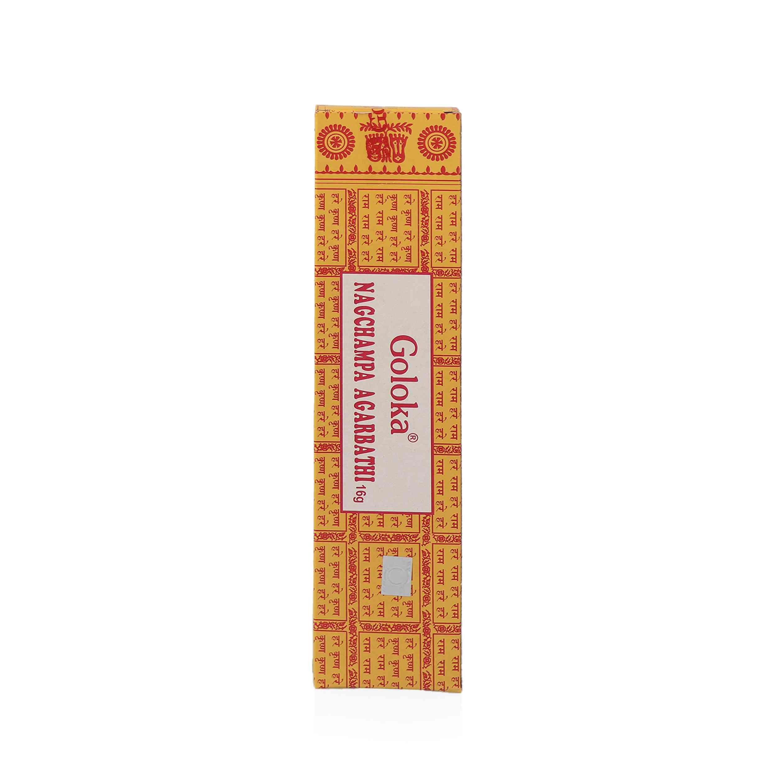Räucherstäbchen Goloka Nag Champa Räucherstäbchen 16g – Natürliches Räucherwerk aus In