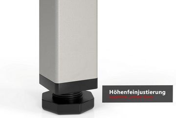 bümö Konferenztisch Kantinentisch Serie-V, Rechteck: 120x80 cm - Optik: Ahorn/Schwarz