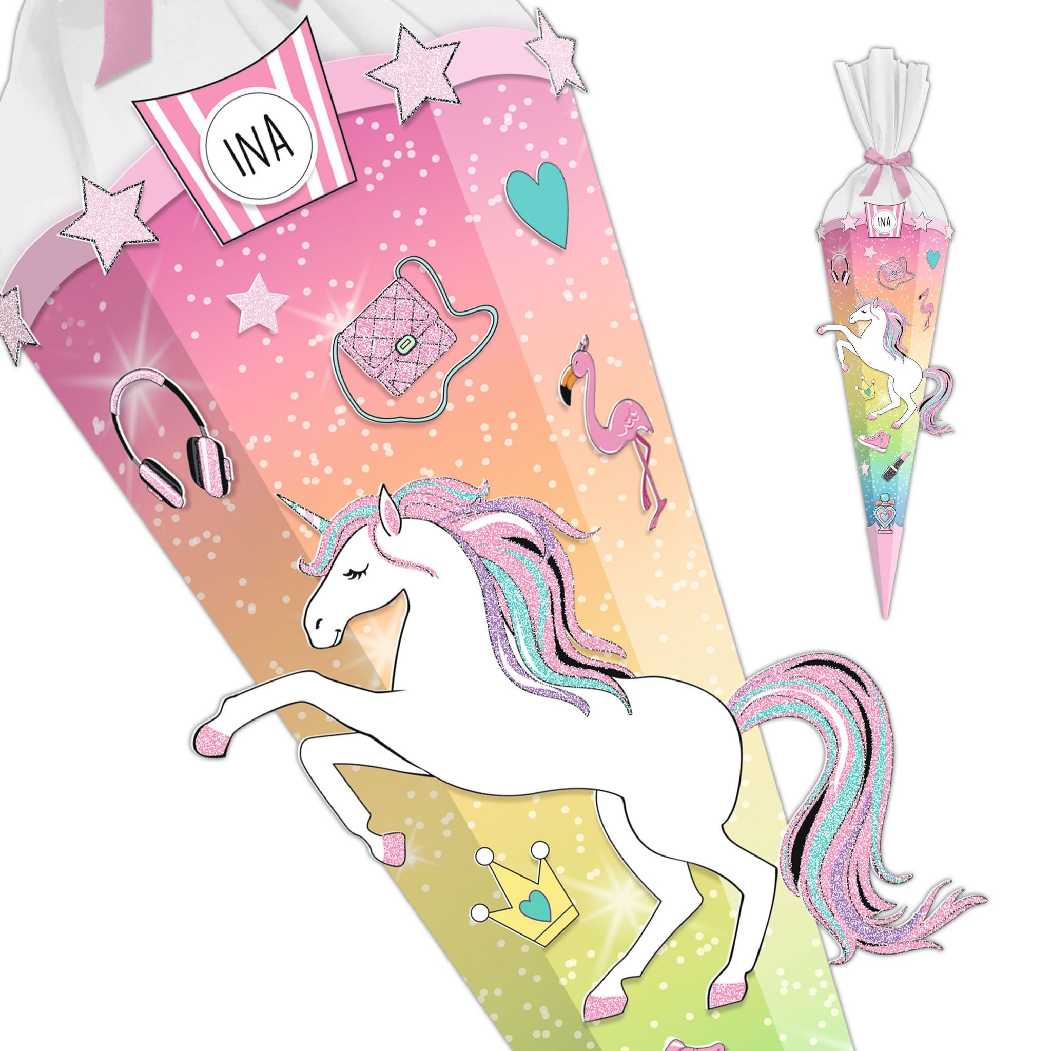 Ursus - Ludwig Bähr Schultüte URSUS Schultüten Bastelset Easy Line Rainbow Einhorn