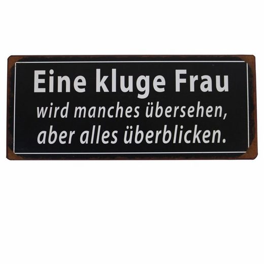 Lafinesse Metallschild »LaFinesse - Eine kluge Frau... Metallschild