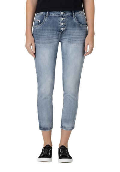 TIMEZONE Straight-Jeans Regular JillyTZ Cropped Jeanshose mit Stretch