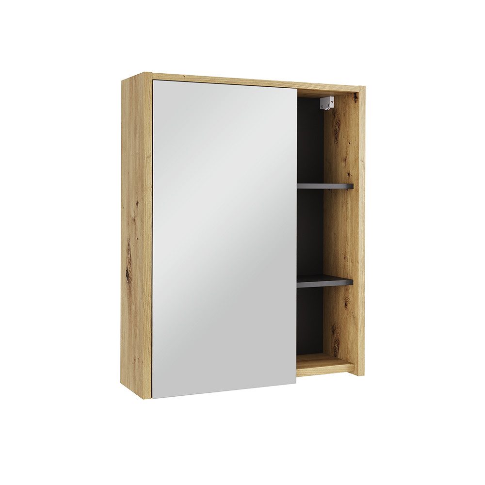 Vicco Badezimmerspiegelschrank Viola, Artisan/Grau, 60 x günstig online kaufen