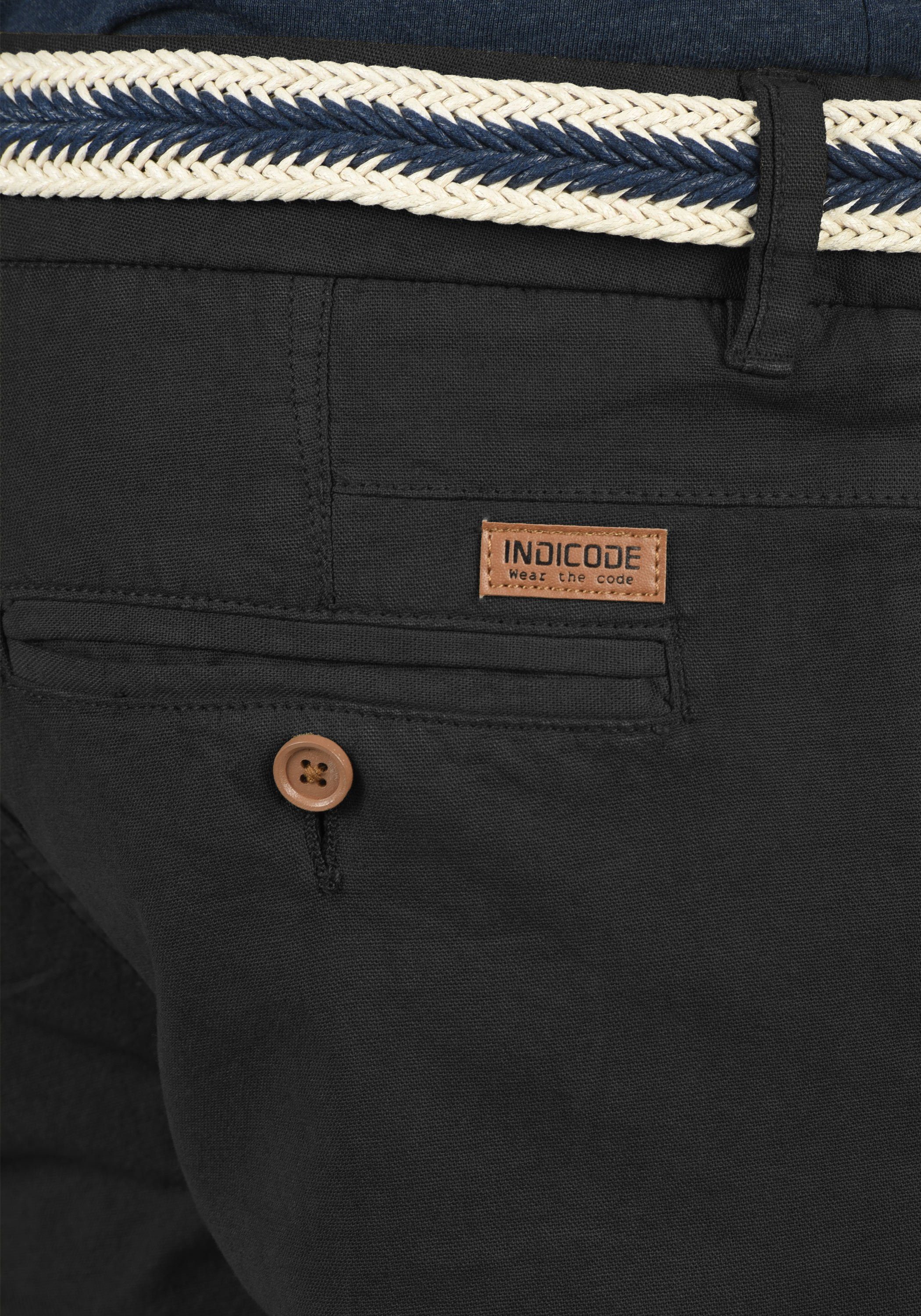 Indicode Chinoshorts IDMews - Shorts - 70193MM kurze Hose mit Gürtel