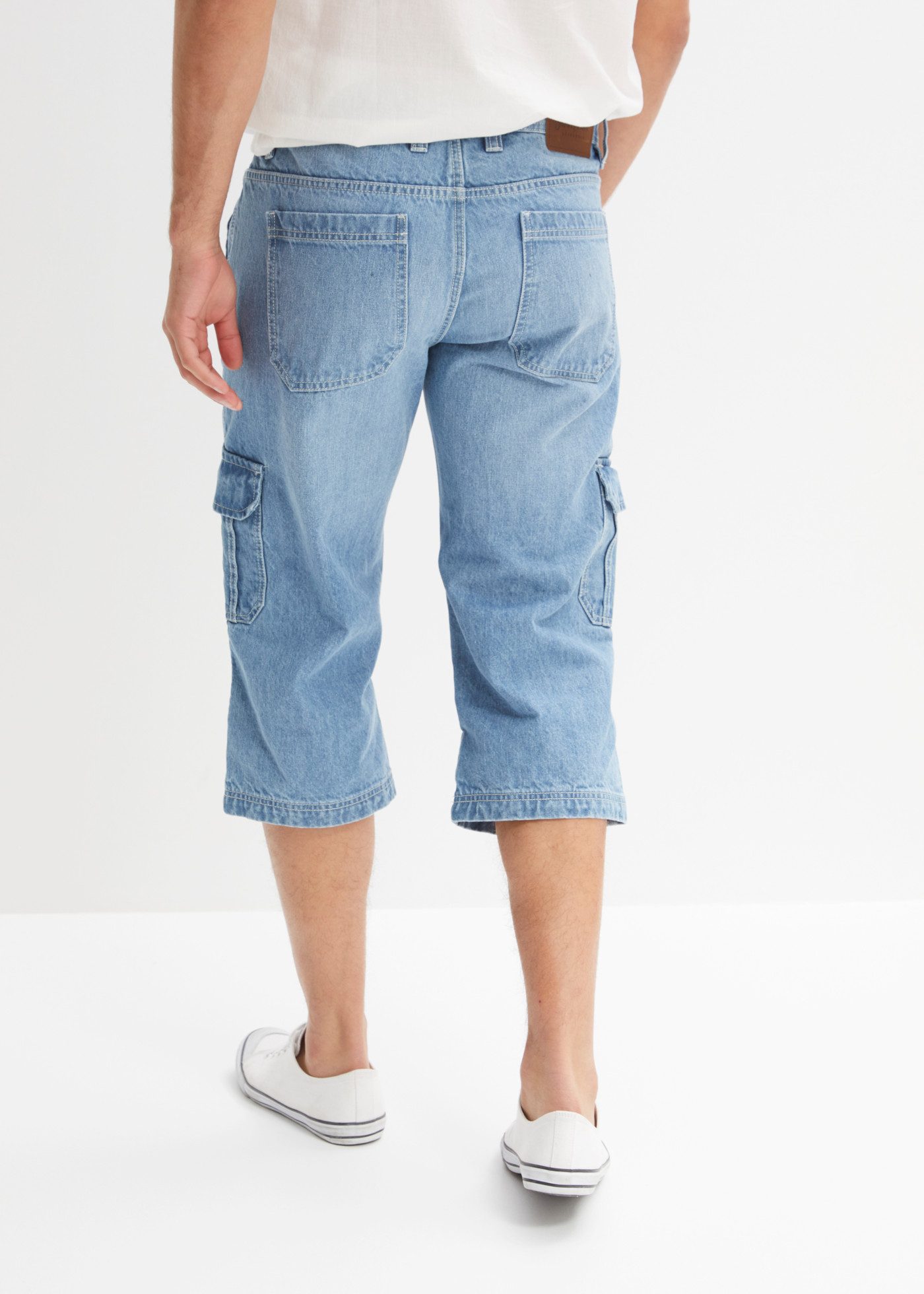 bonprix 3/4-Jeans regular fit, mit Elasthan-Anteil, mit Ziernähten, mit Waschung