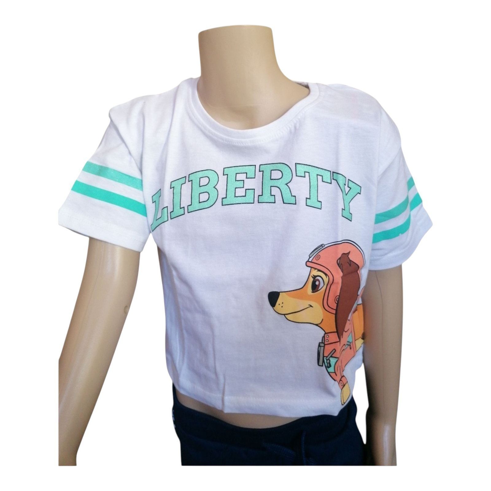 PAW PATROL T-Shirt Crop Top „Skye & Glitter - Liberty“ – Bauchfrei