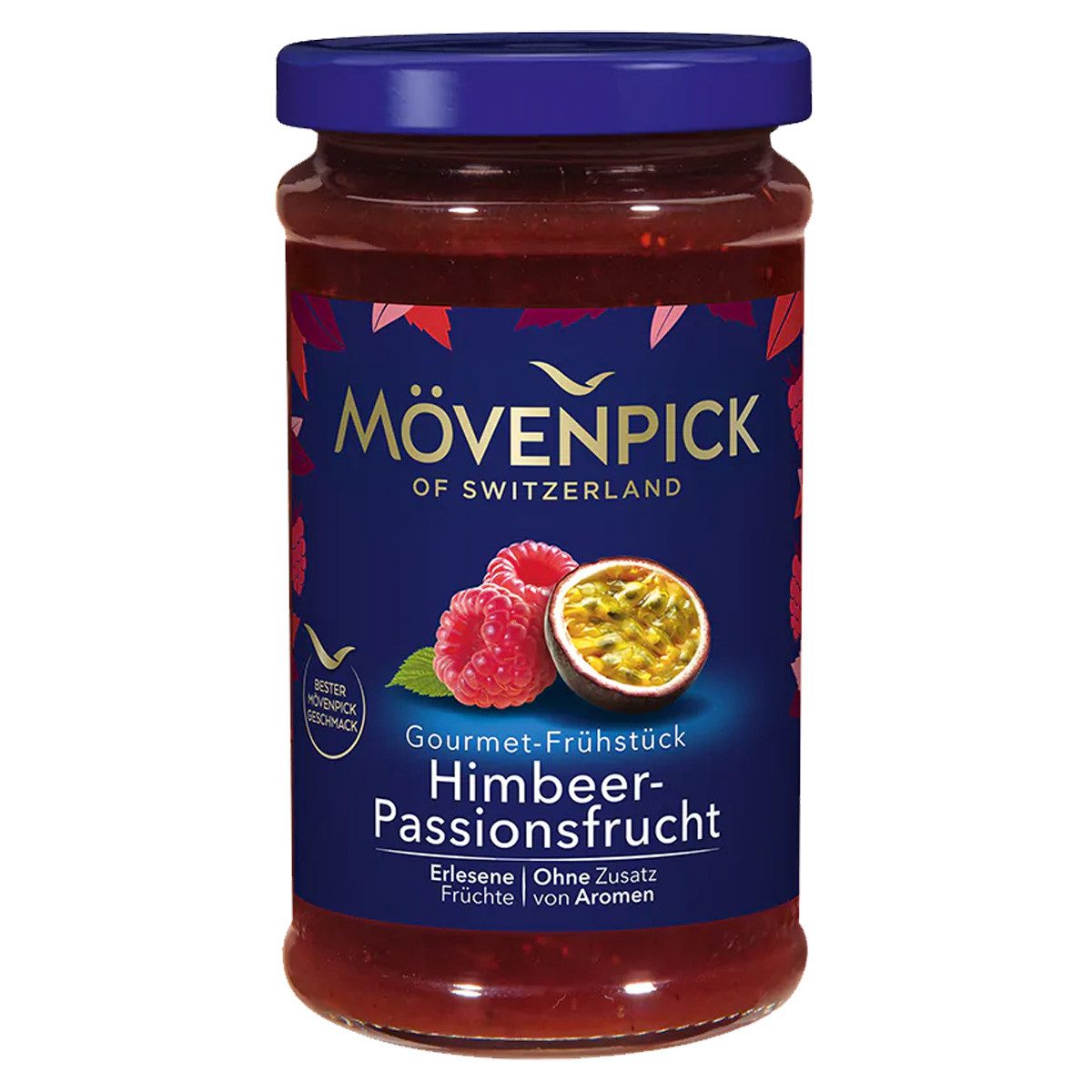 Mövenpick Fruchtaufstrich, Mövenpick Himbeer Passionsfrucht Gourmet Frühstück Aufstrich 250g