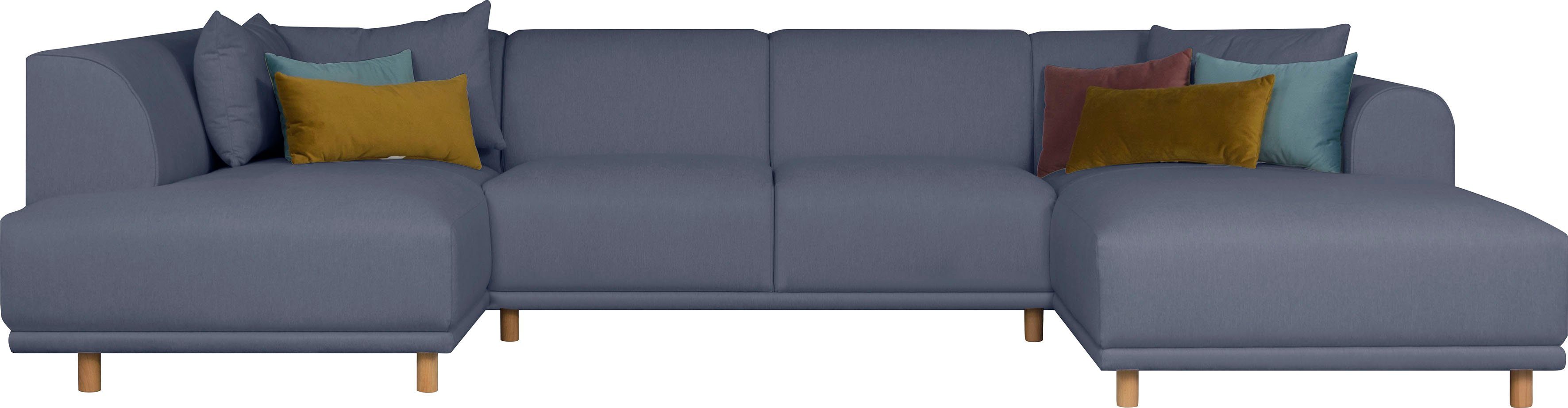 andas Wohnlandschaft Maroon U-Form, in skandinavischem günstig online kaufen