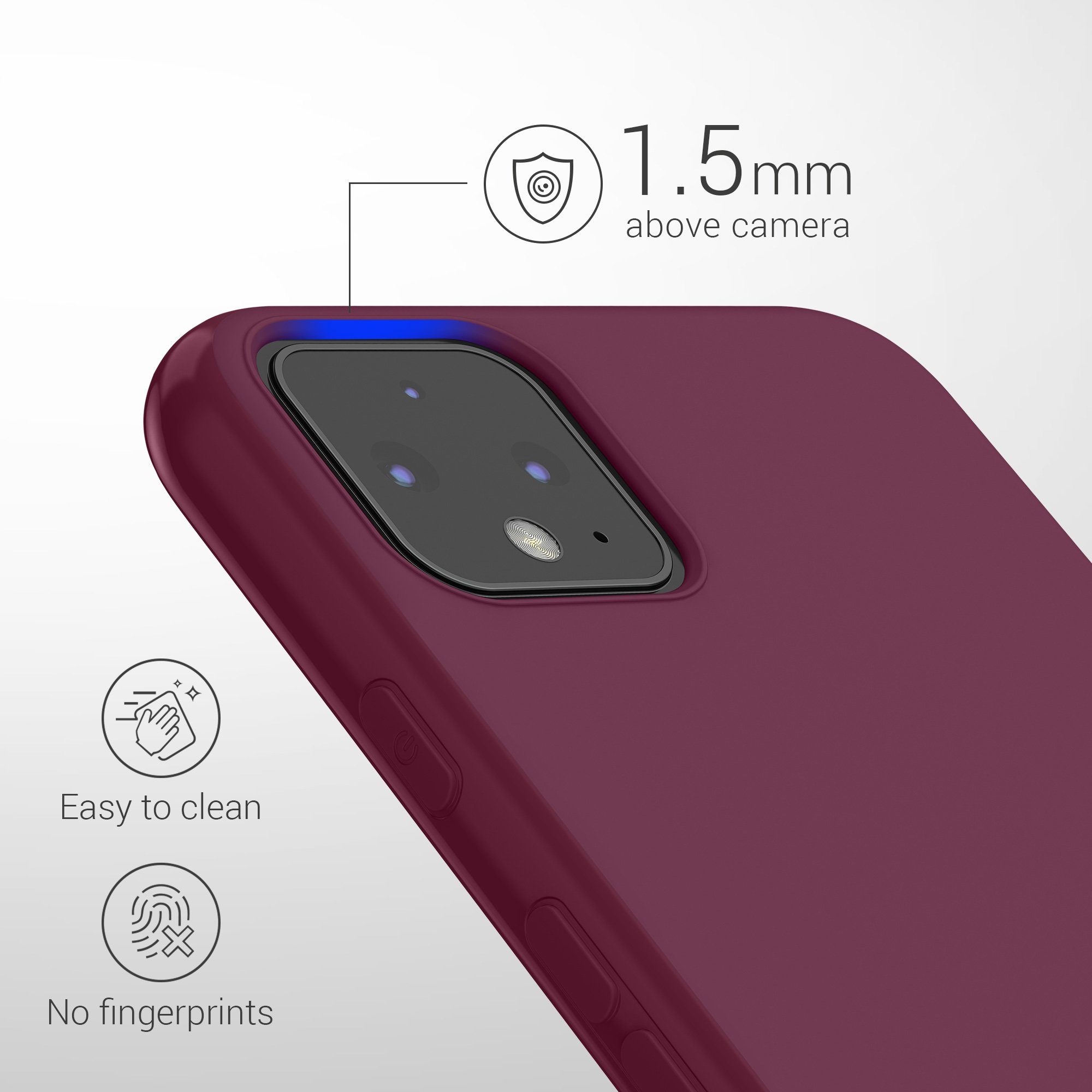 kwmobile Handyhülle Hülle für Google Pixel 4, Hülle Silikon - Soft Handyhülle - Handy Case Cover